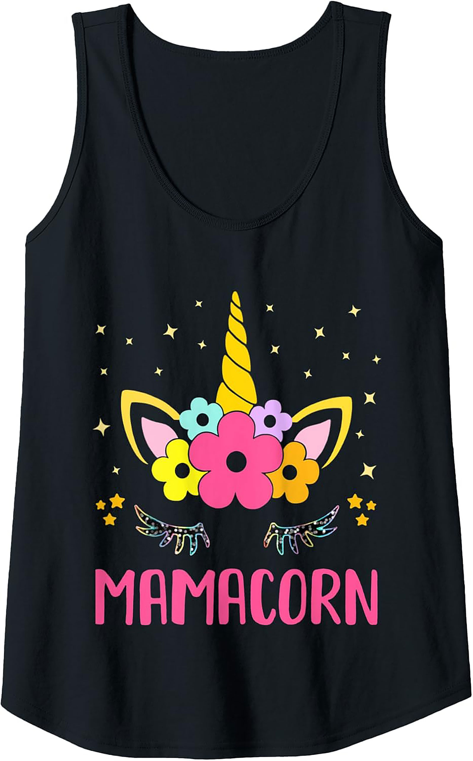 Mamacorn Tank Top Funny Unicorn Mom Sleeveless Shirt