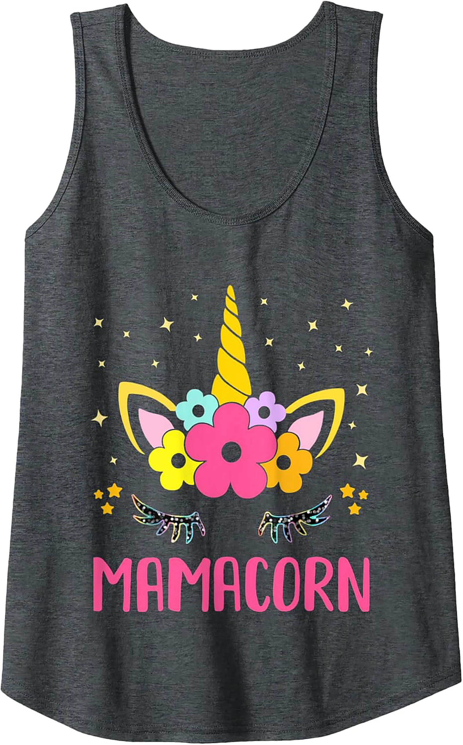 Mamacorn Tank Top Funny Unicorn Mom Sleeveless Shirt