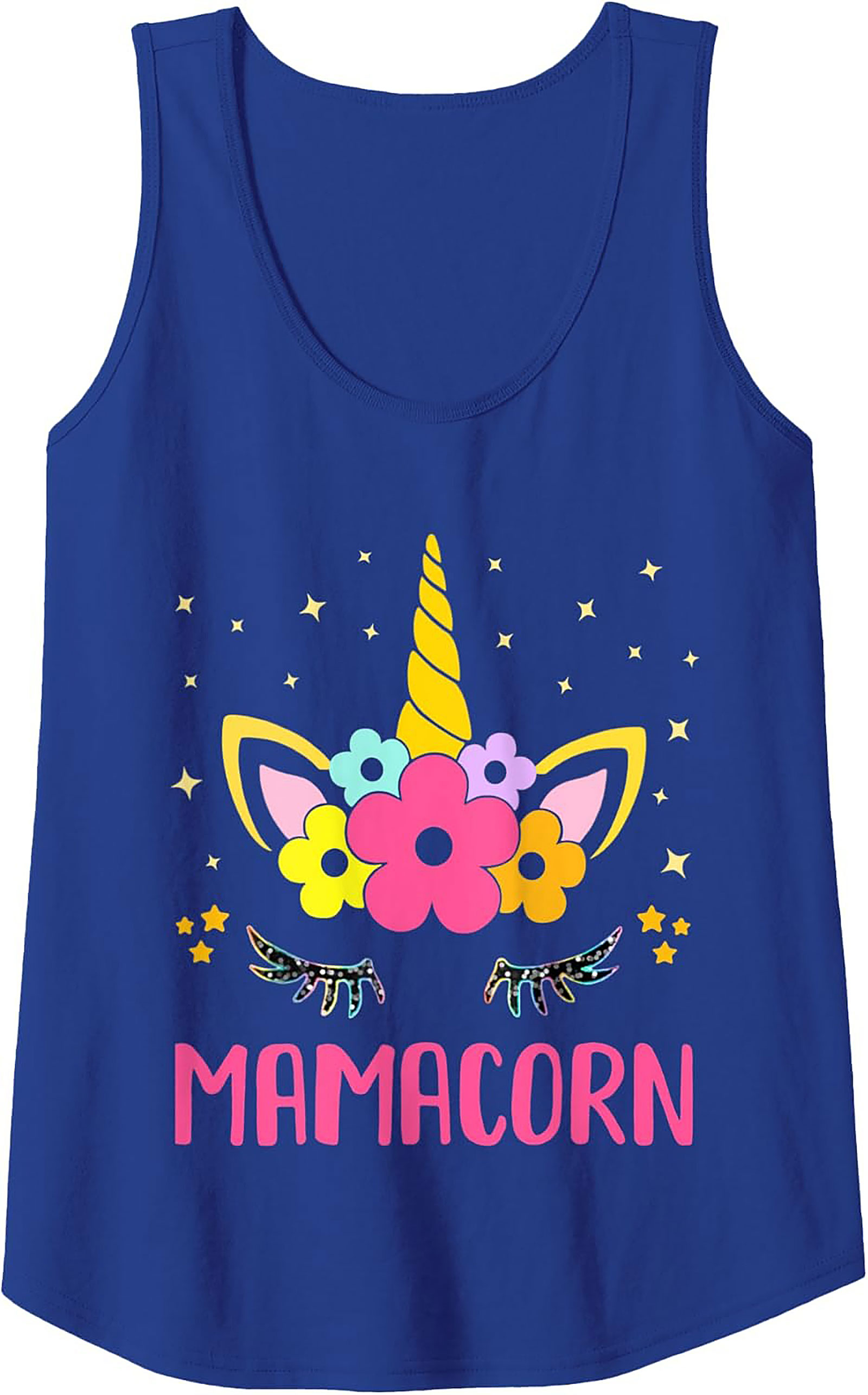Mamacorn Tank Top Funny Unicorn Mom Sleeveless Shirt