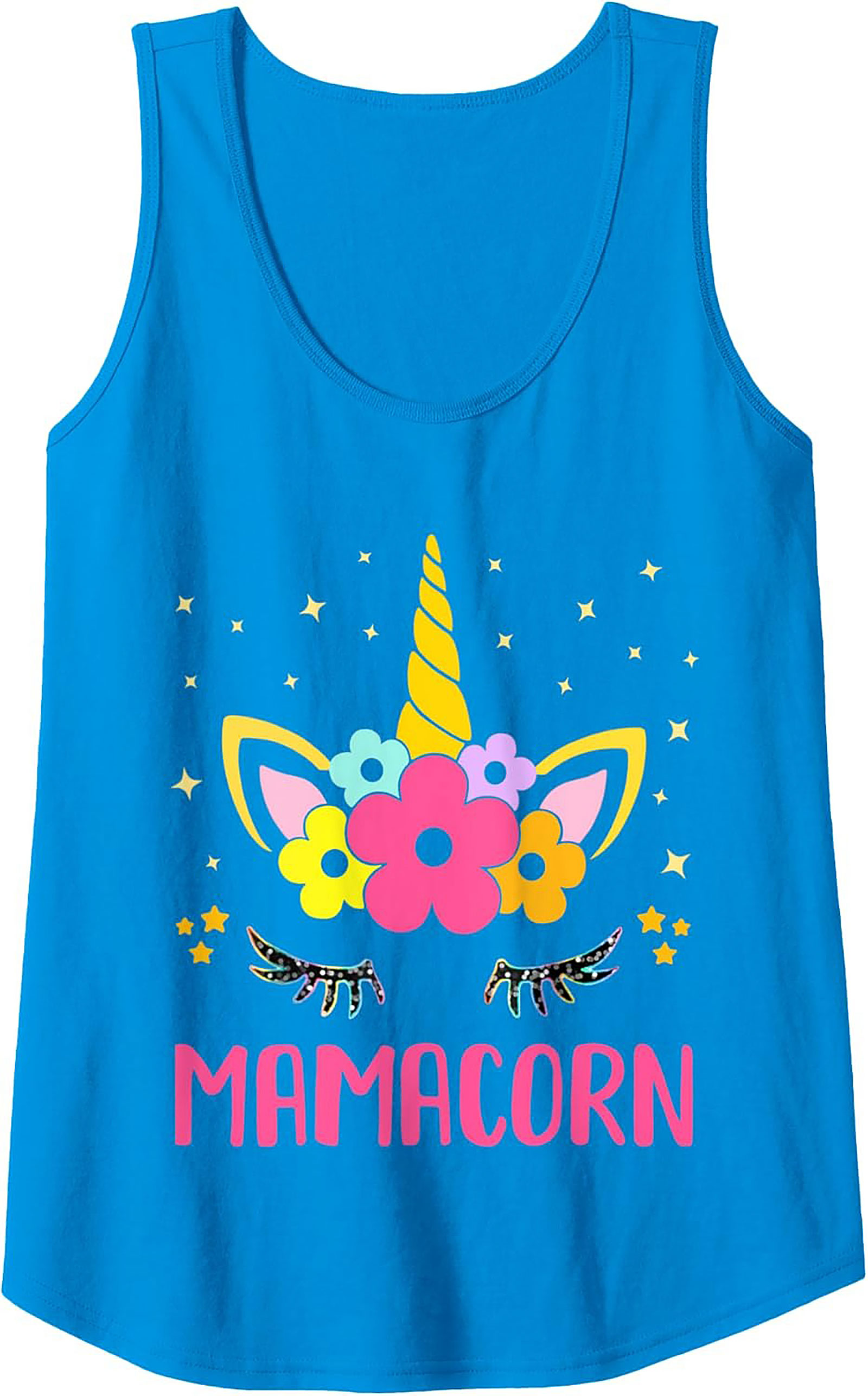 Mamacorn Tank Top Funny Unicorn Mom Sleeveless Shirt