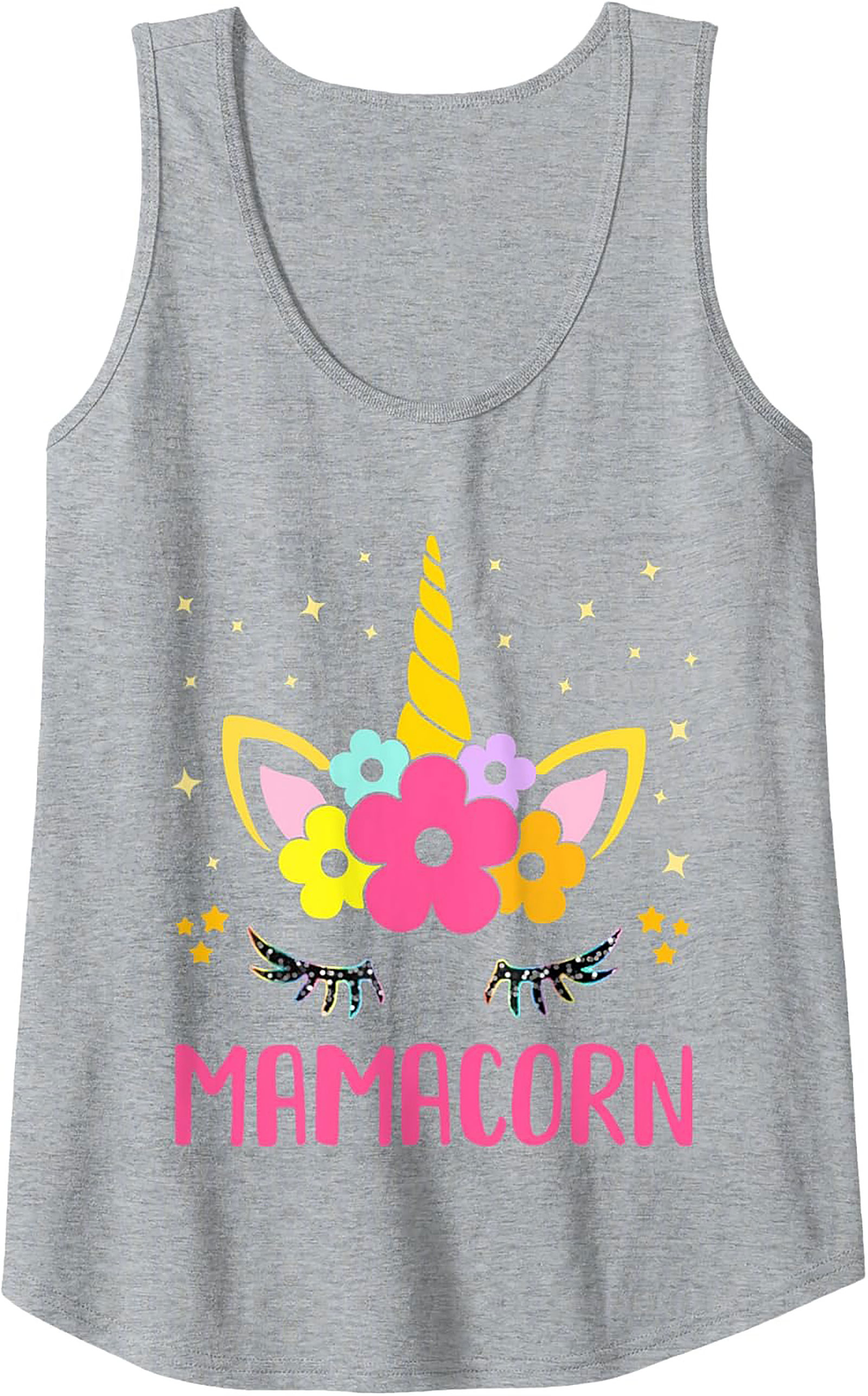 Mamacorn Tank Top Funny Unicorn Mom Sleeveless Shirt