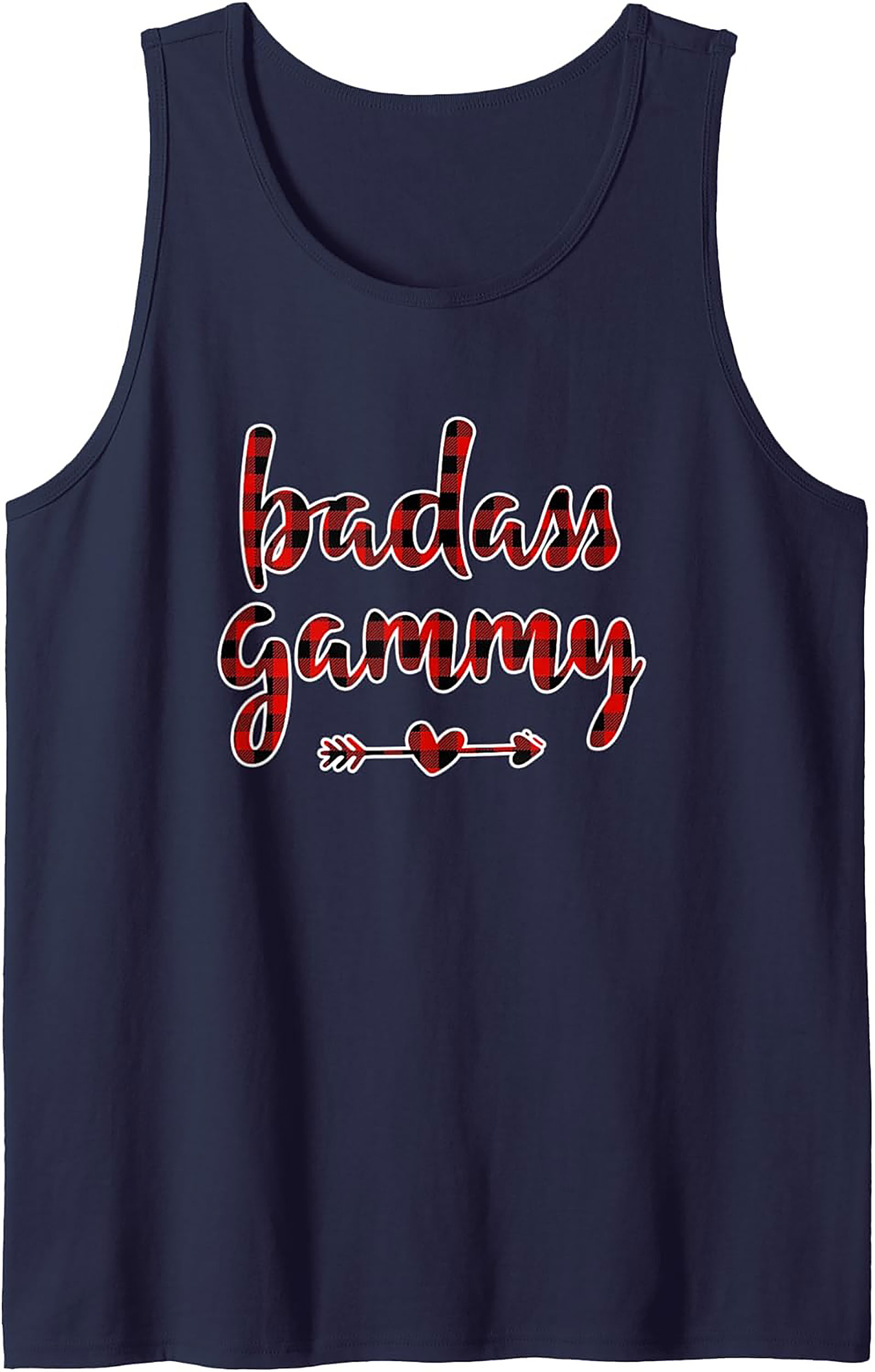 Badass Gammy Buffalo Plaid Tank Top Sleeveless Shirt Gift