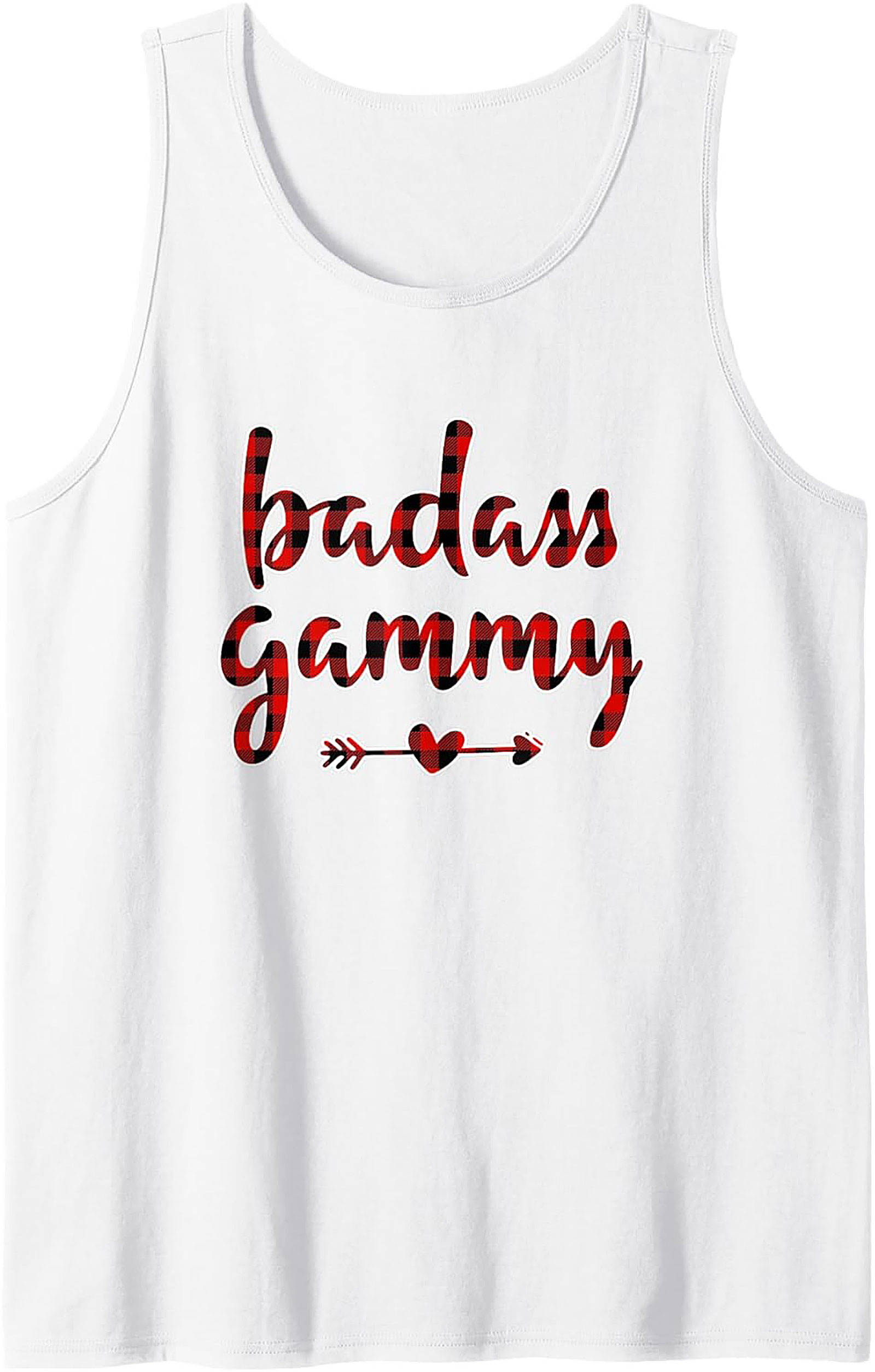 Badass Gammy Buffalo Plaid Tank Top Sleeveless Shirt Gift