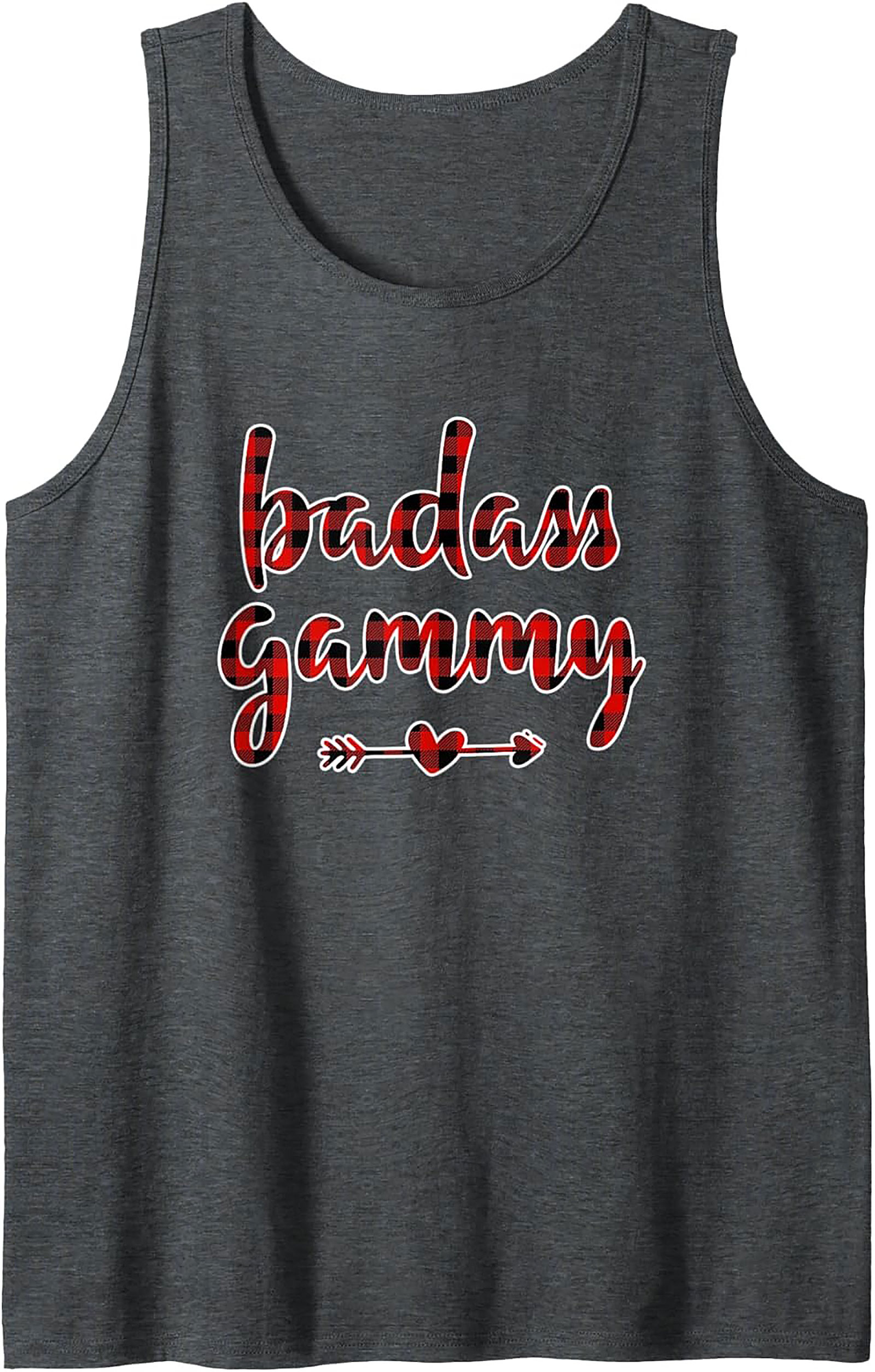 Badass Gammy Buffalo Plaid Tank Top Sleeveless Shirt Gift