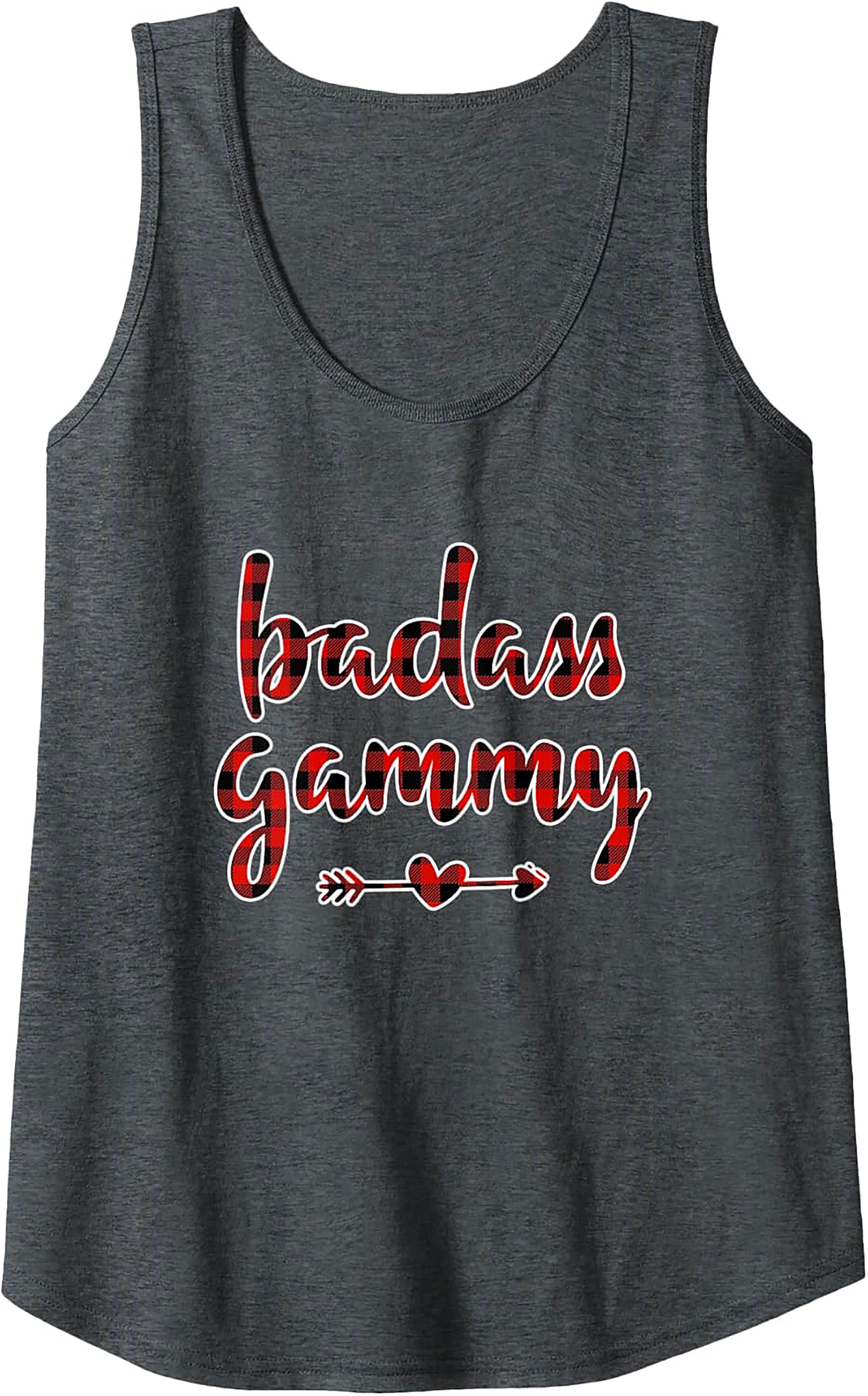 Badass Gammy Buffalo Plaid Tank Top Sleeveless Shirt Gift