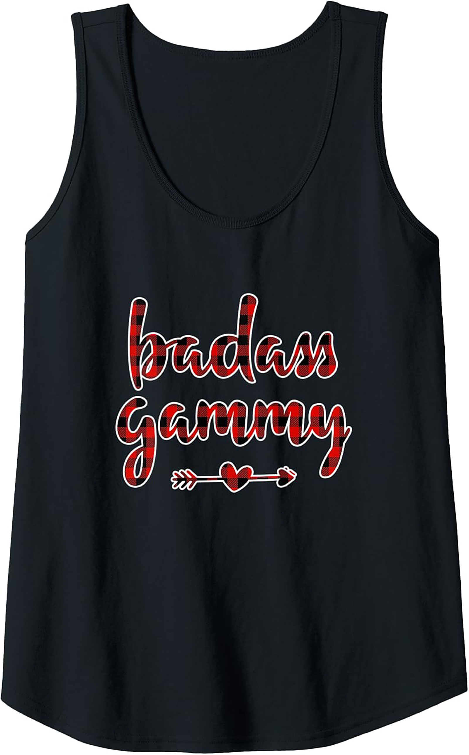 Badass Gammy Buffalo Plaid Tank Top Sleeveless Shirt Gift