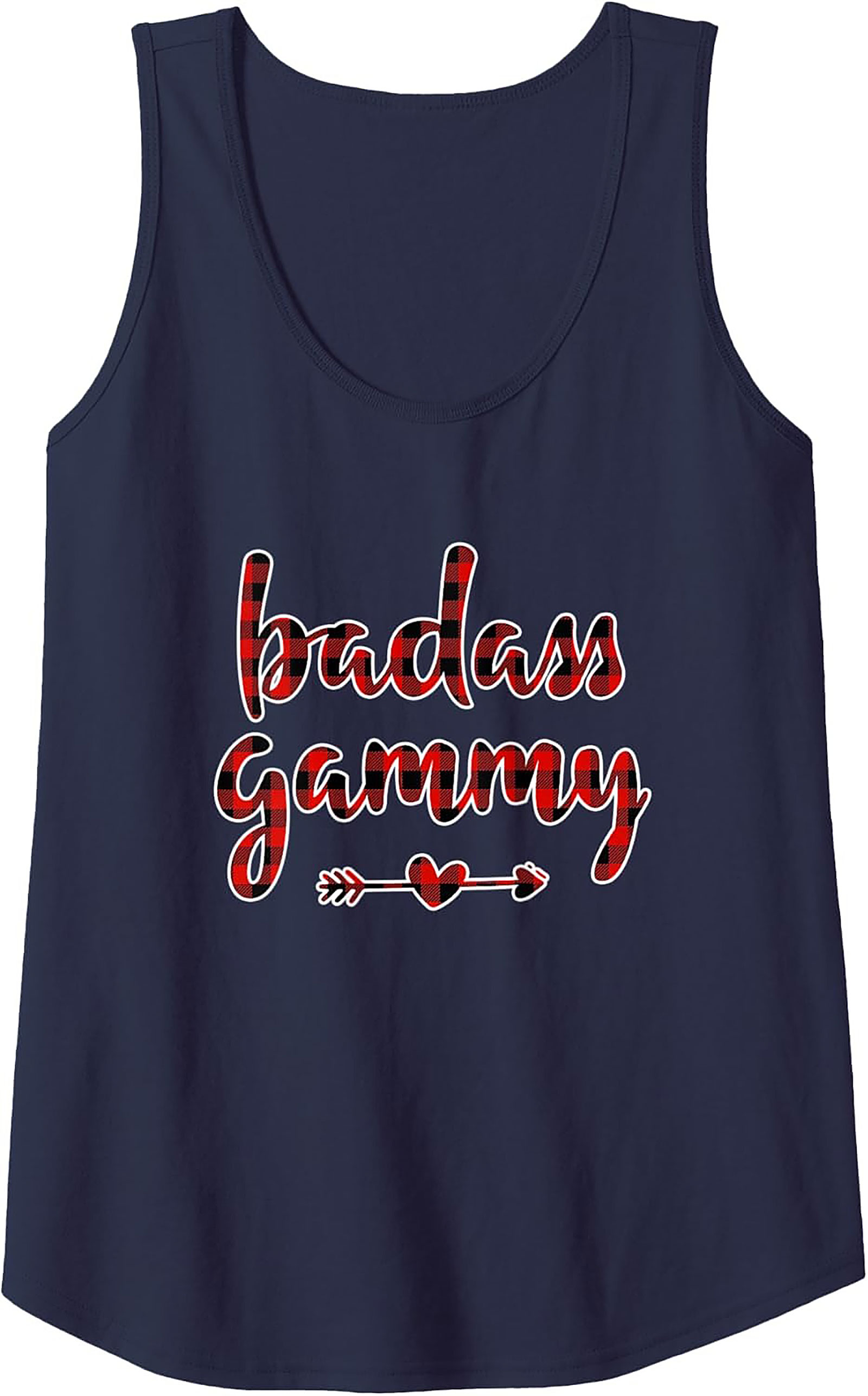 Badass Gammy Buffalo Plaid Tank Top Sleeveless Shirt Gift