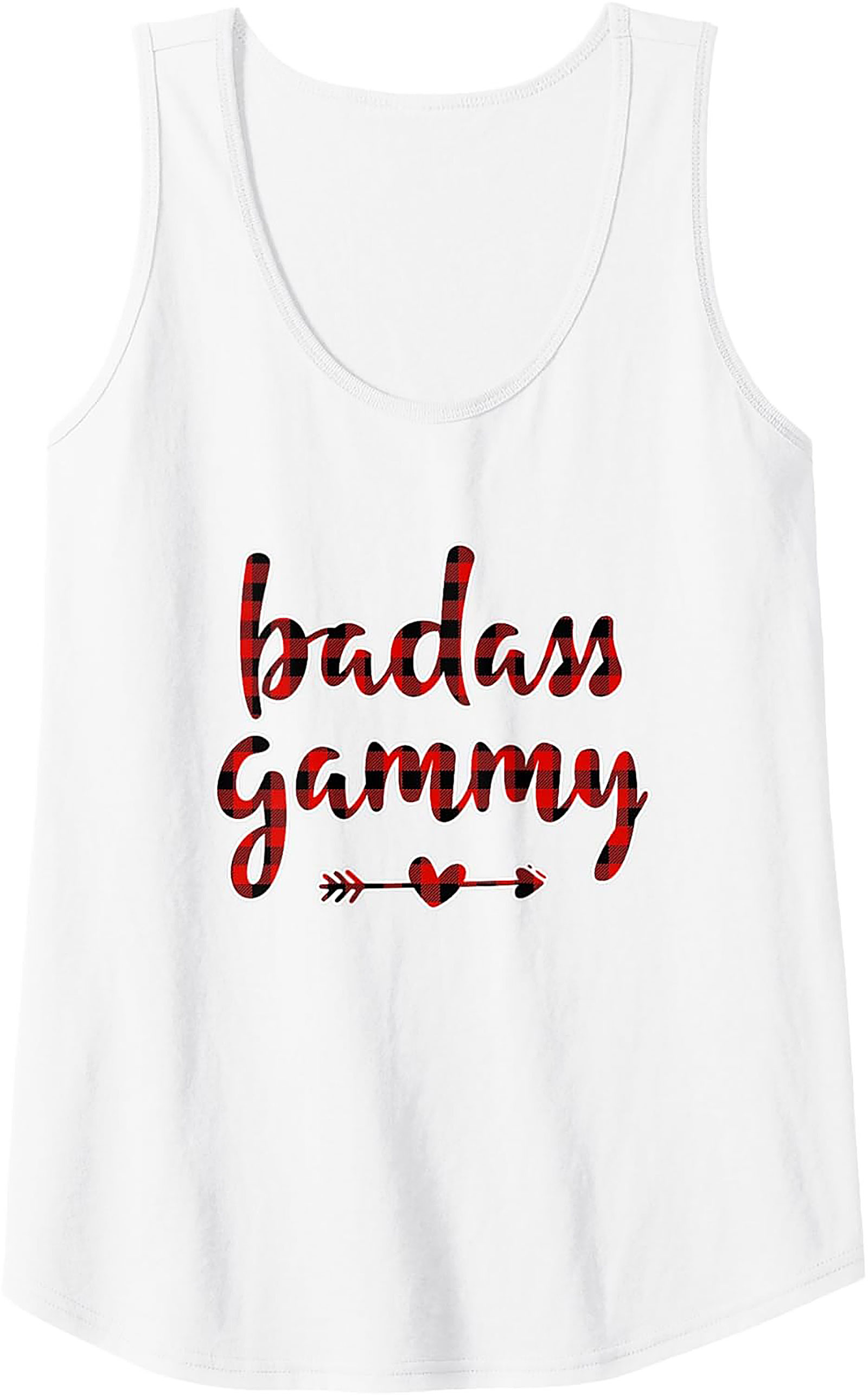Badass Gammy Buffalo Plaid Tank Top Sleeveless Shirt Gift