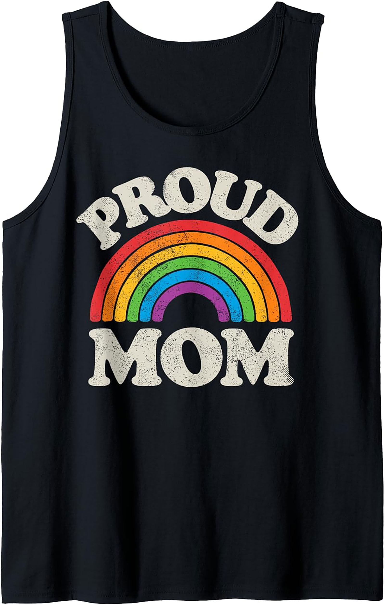 Proud Mom Rainbow Pride Graphic Tank Top Summer Wear