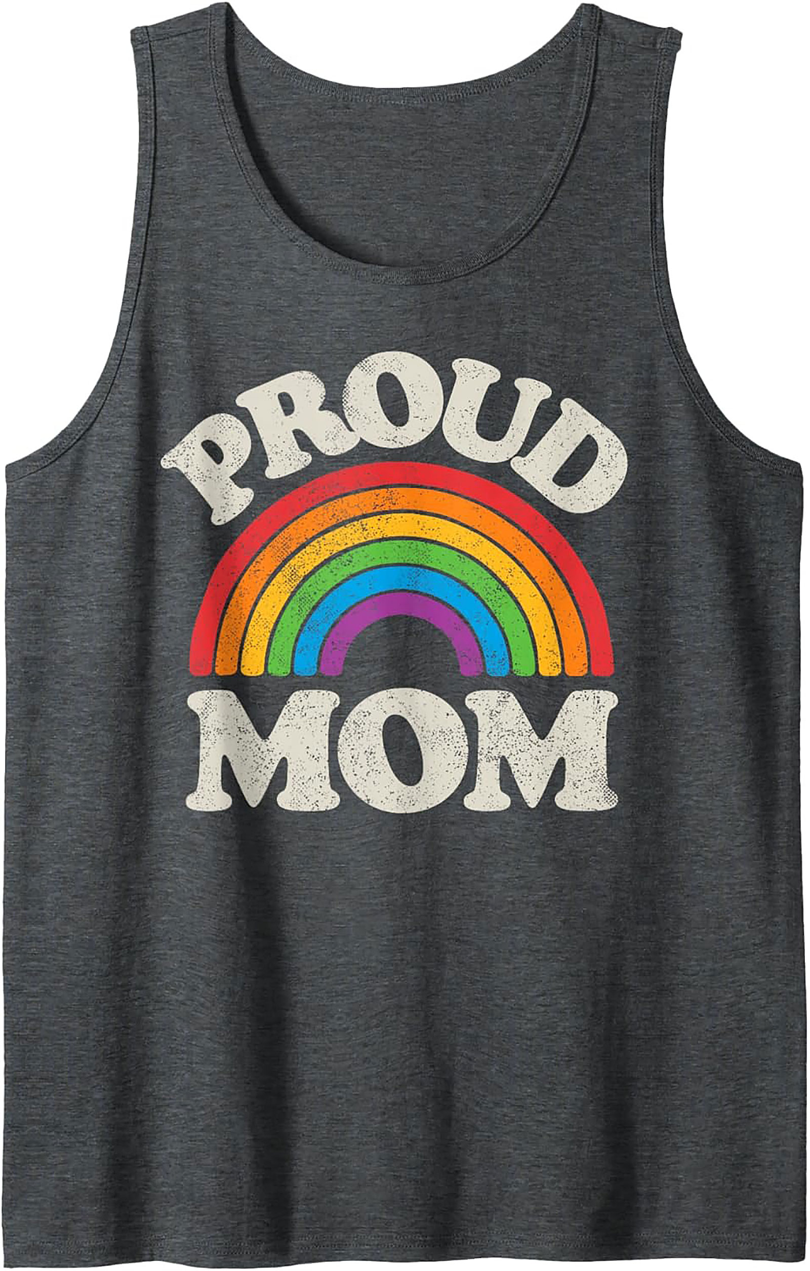 Proud Mom Rainbow Pride Graphic Tank Top Summer Wear