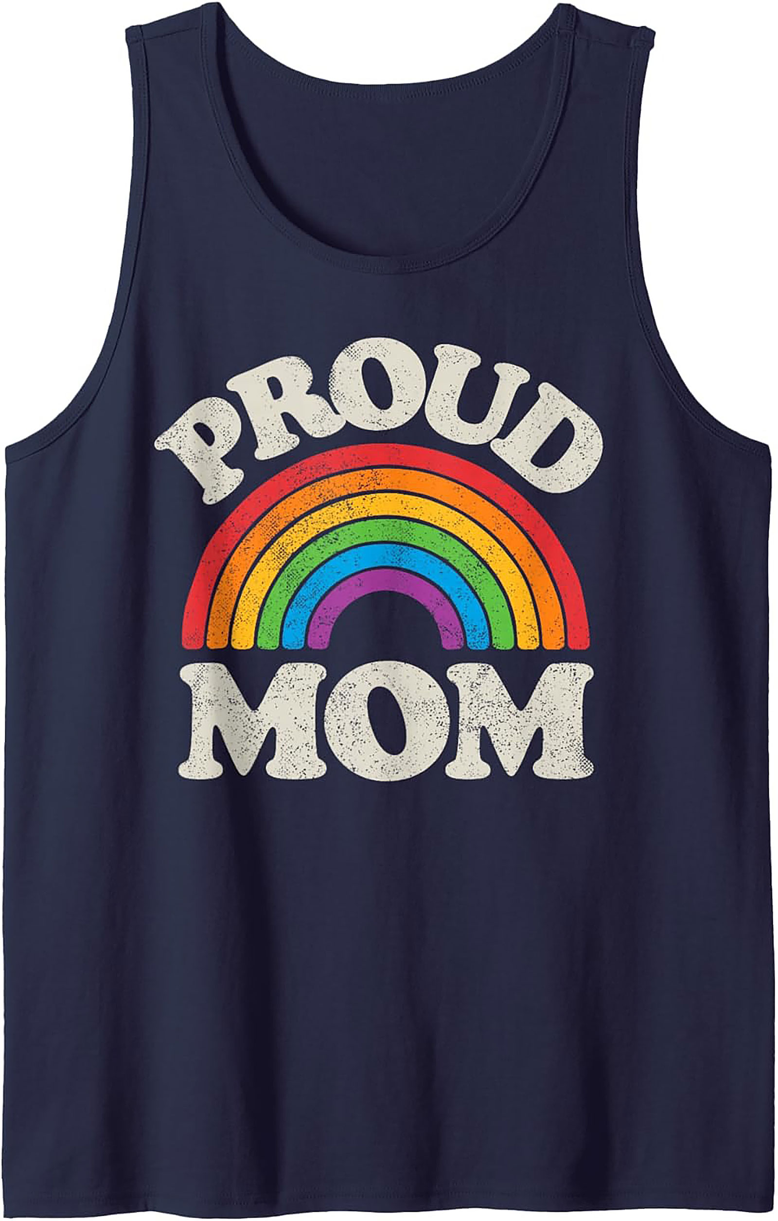Proud Mom Rainbow Pride Graphic Tank Top Summer Wear
