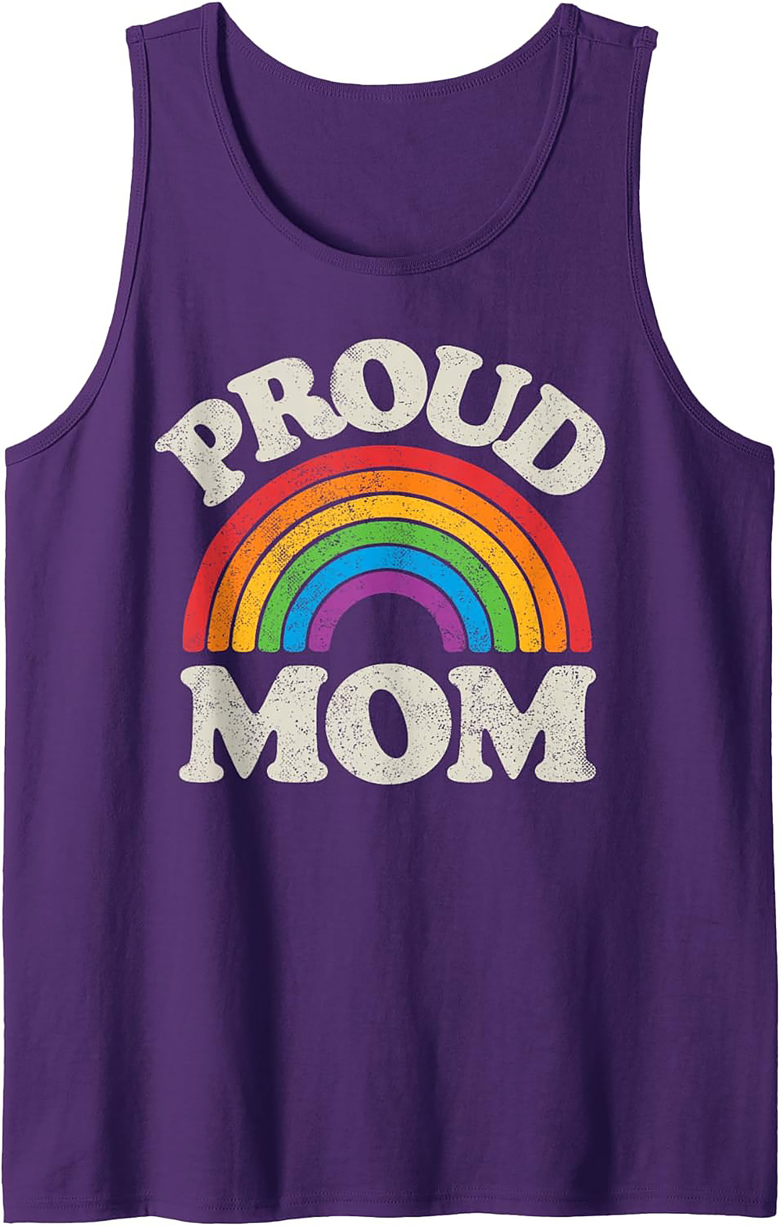 Proud Mom Rainbow Pride Graphic Tank Top Summer Wear