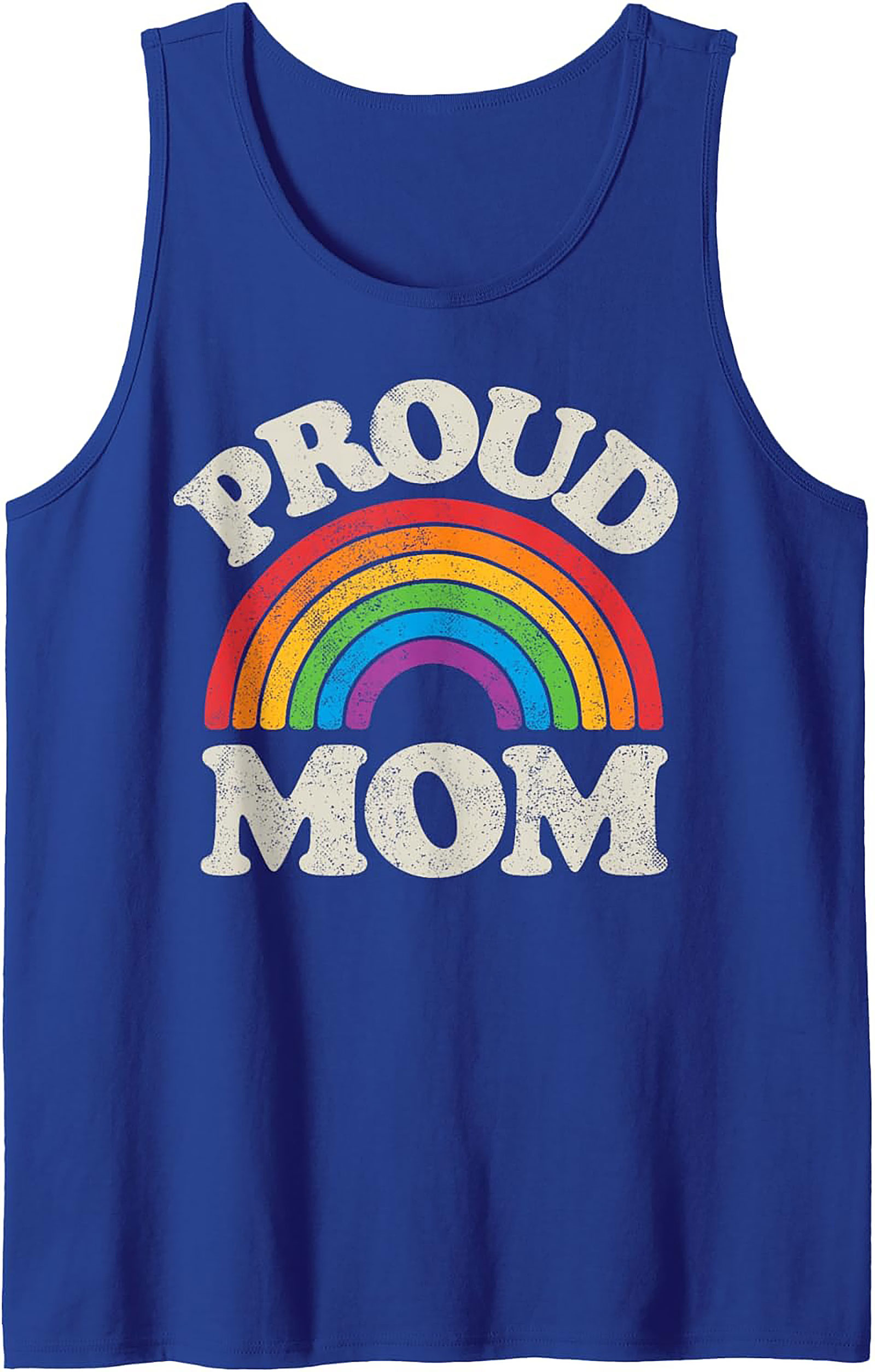 Proud Mom Rainbow Pride Graphic Tank Top Summer Wear