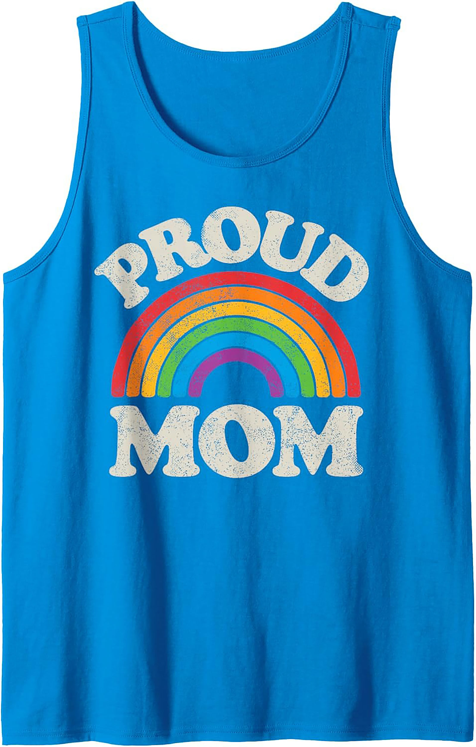 Proud Mom Rainbow Pride Graphic Tank Top Summer Wear