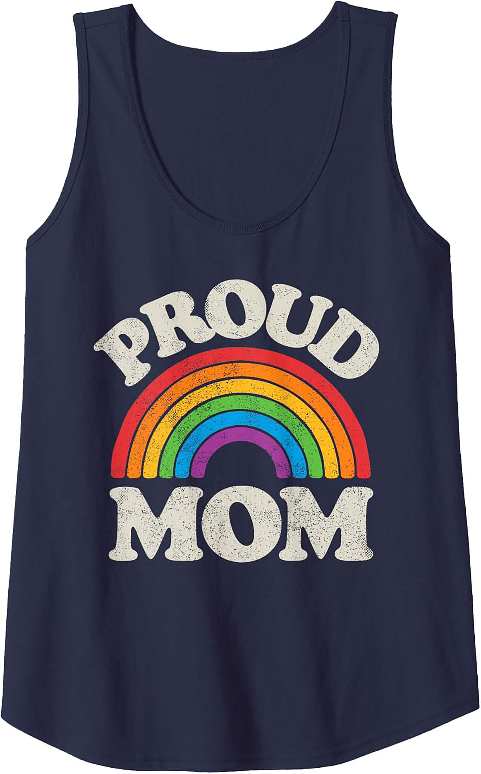 Proud Mom Rainbow Pride Graphic Tank Top Summer Wear