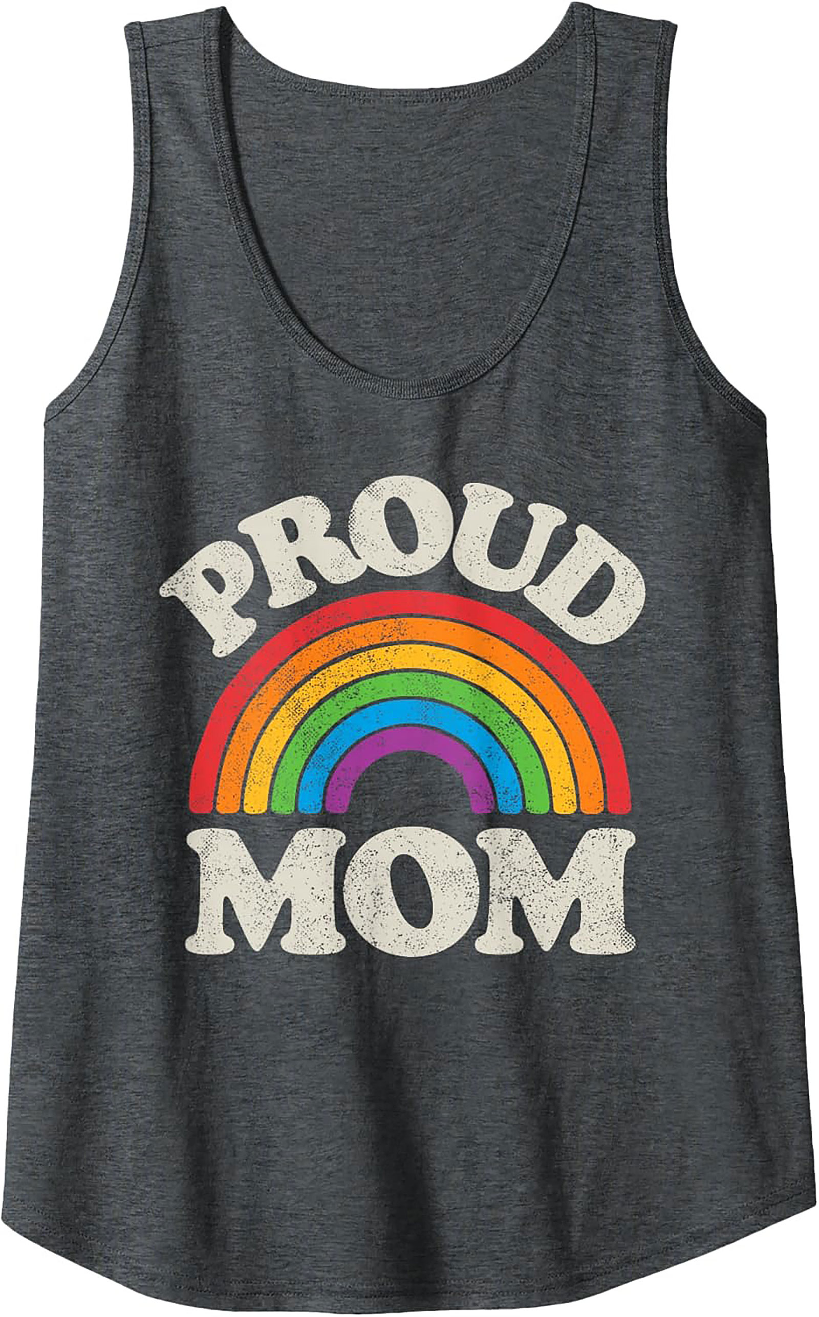 Proud Mom Rainbow Pride Graphic Tank Top Summer Wear