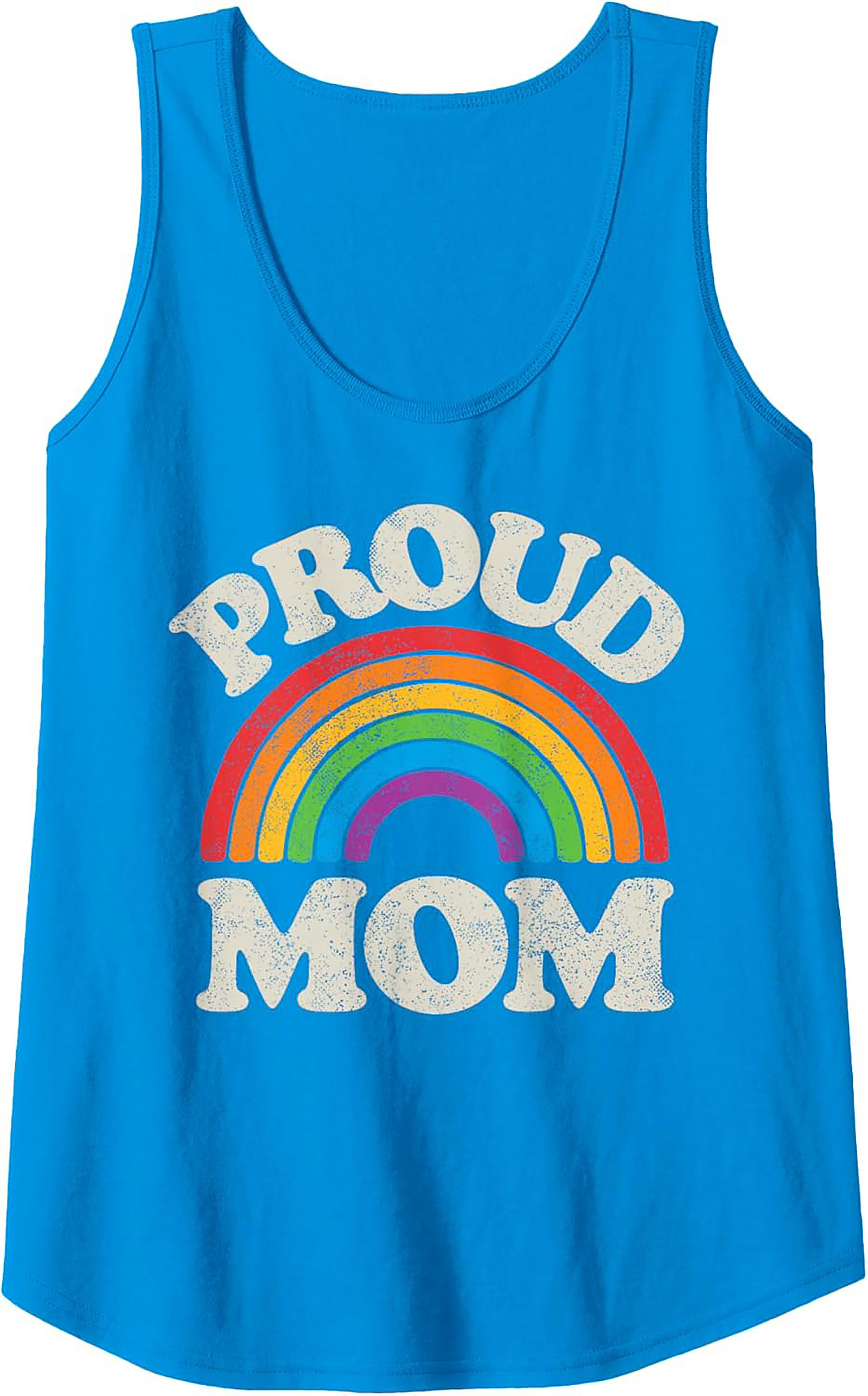 Proud Mom Rainbow Pride Graphic Tank Top Summer Wear