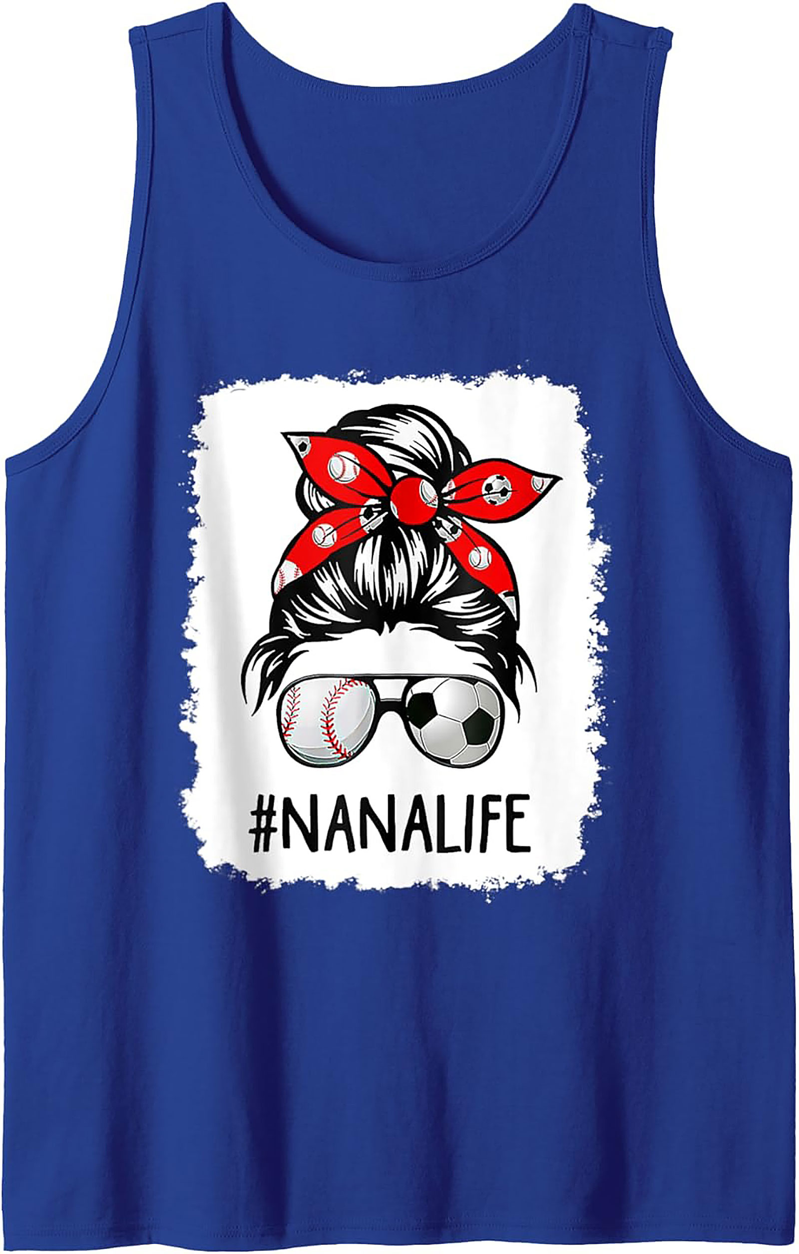 Nana Life Sports Graphic Tank Top Baseball Soccer Grandma Gift