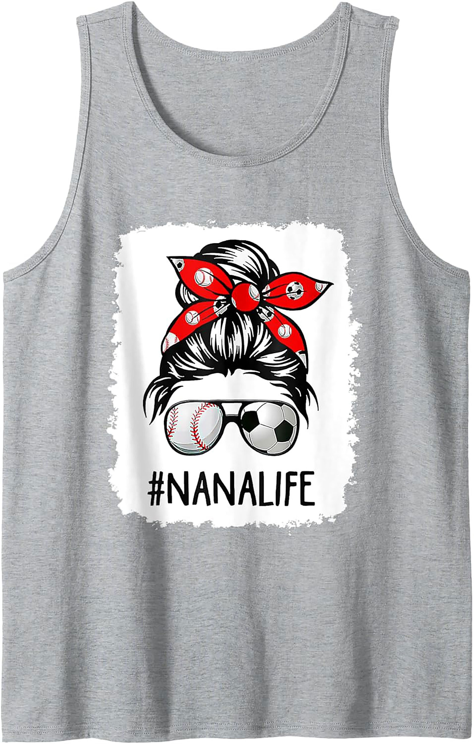 Nana Life Sports Graphic Tank Top Baseball Soccer Grandma Gift