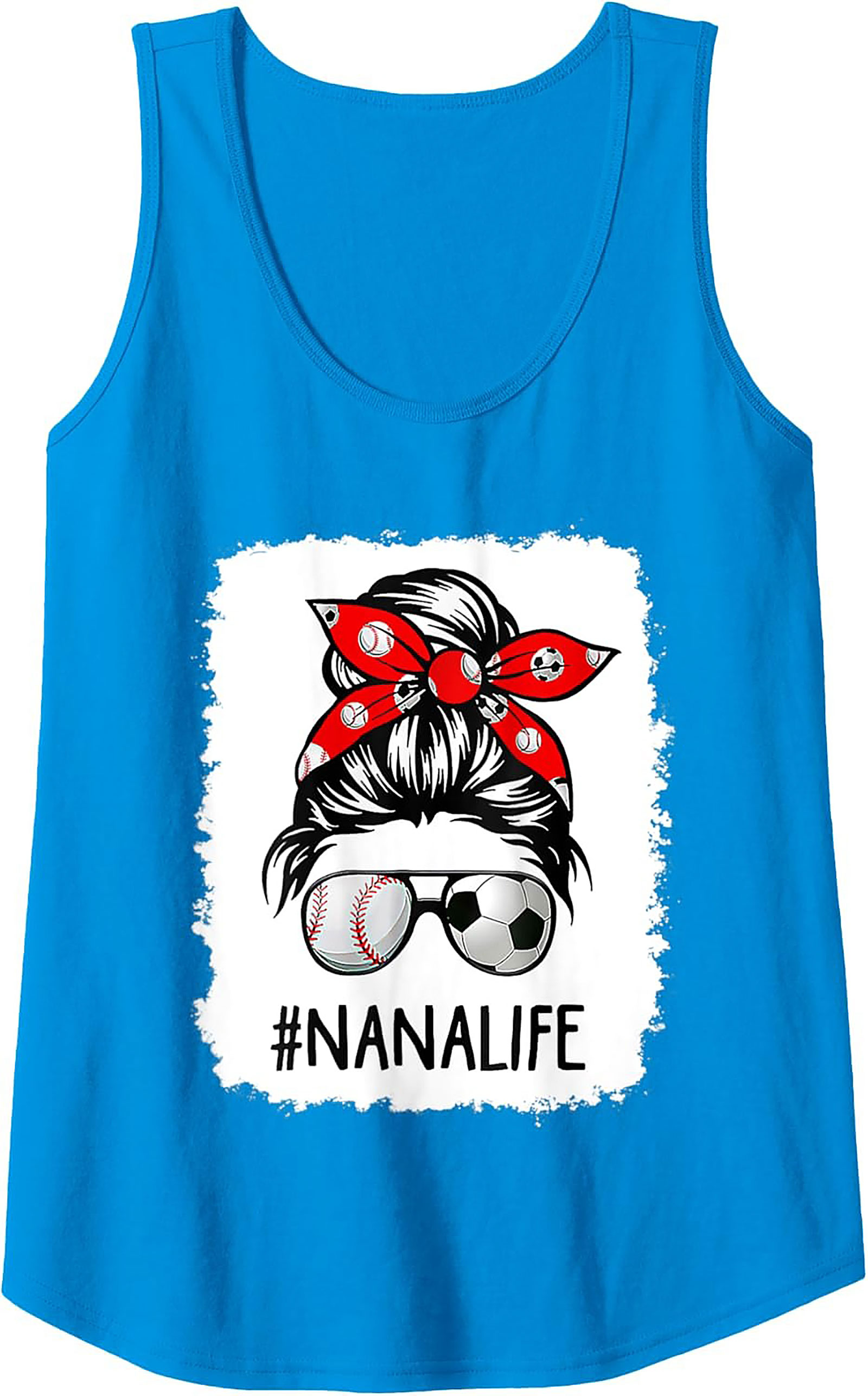 Nana Life Sports Graphic Tank Top Baseball Soccer Grandma Gift