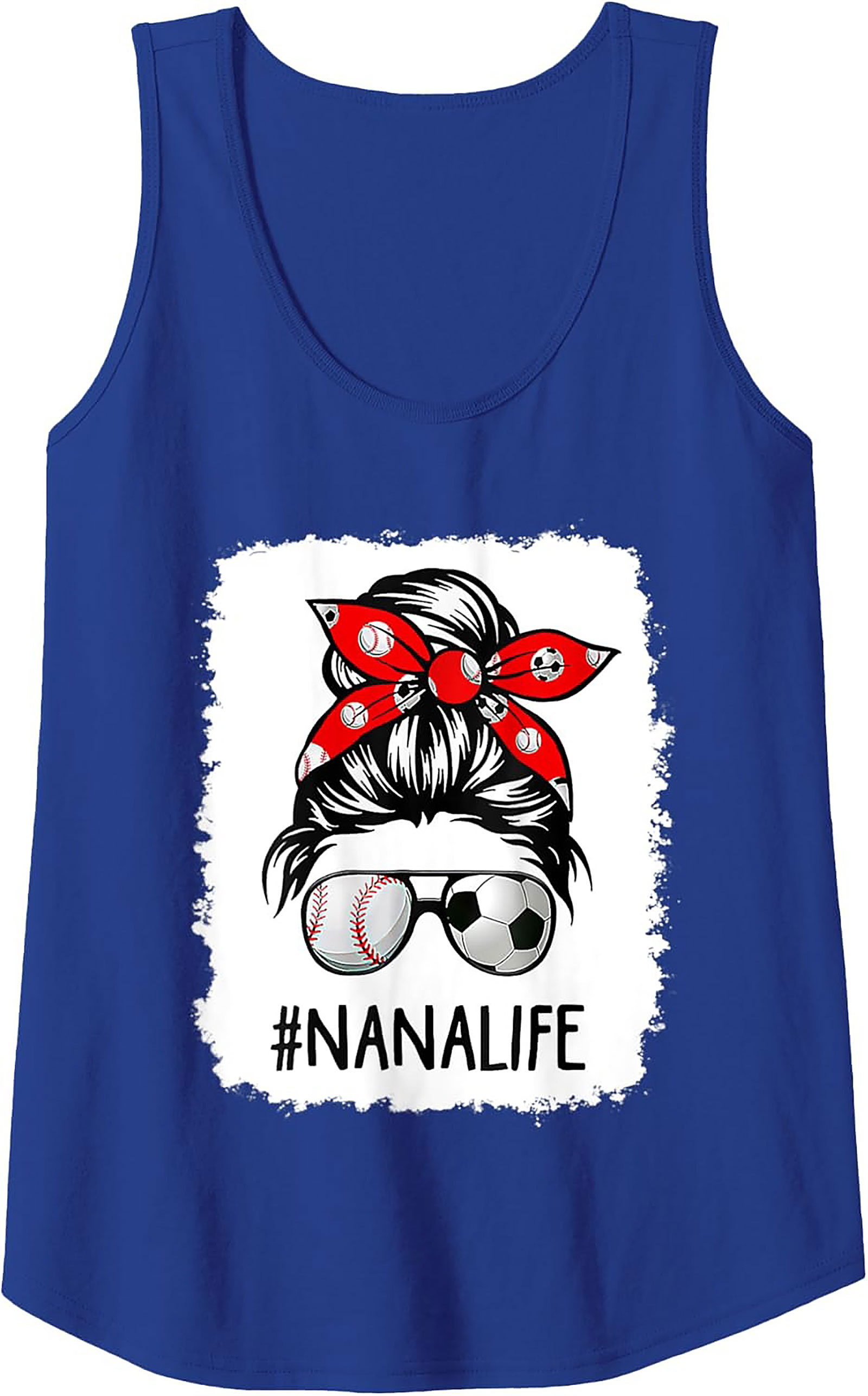 Nana Life Sports Graphic Tank Top Baseball Soccer Grandma Gift