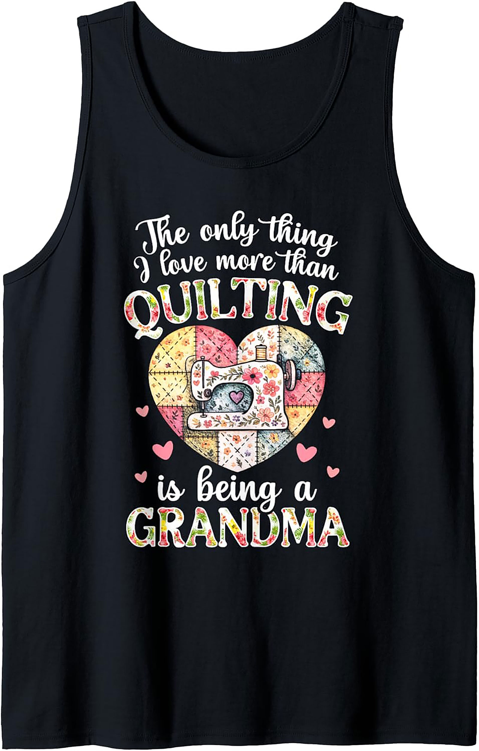 Quilting Grandma Tank Top Breathable Summer Sleeveless Shirt