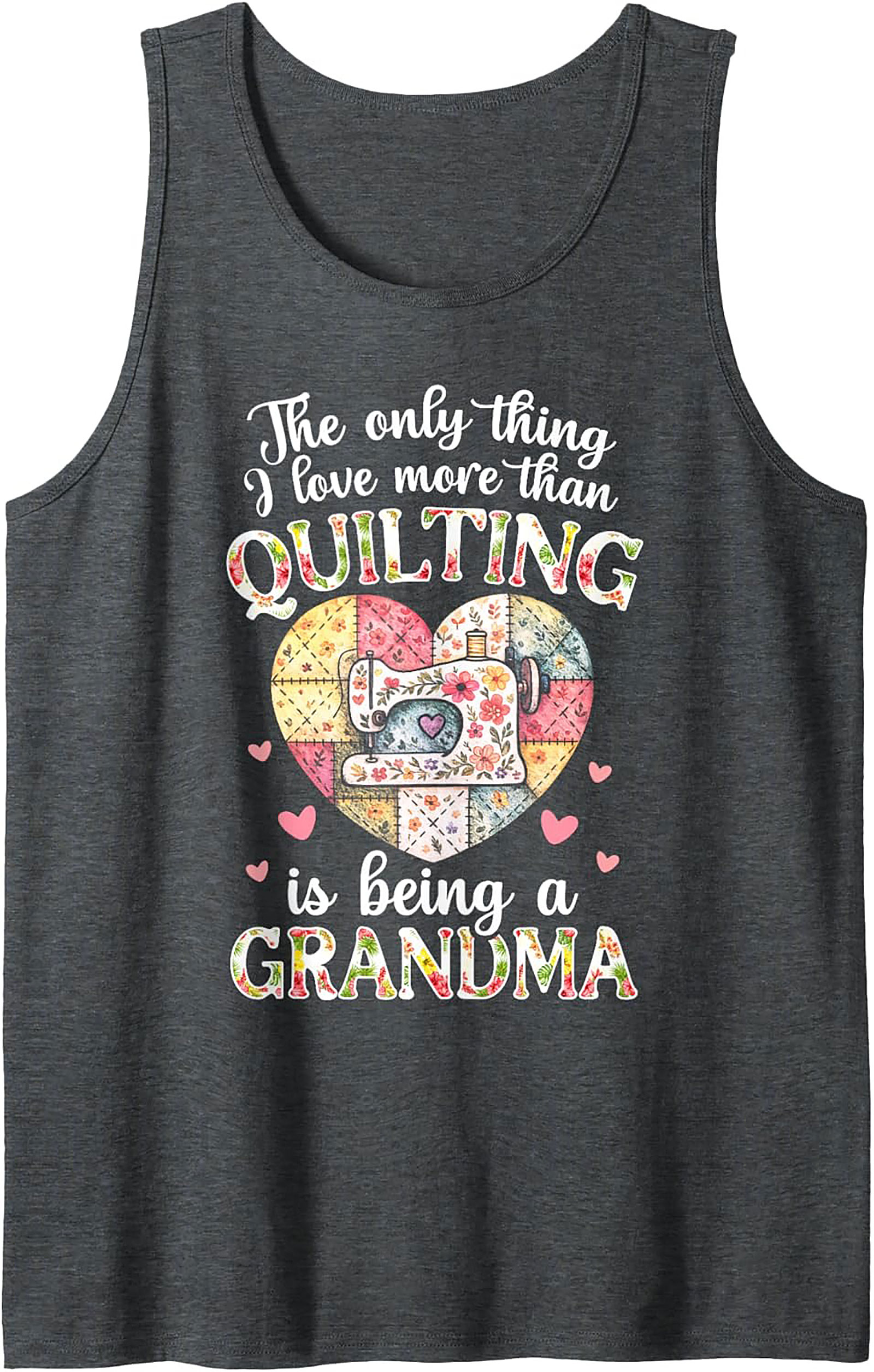 Quilting Grandma Tank Top Breathable Summer Sleeveless Shirt