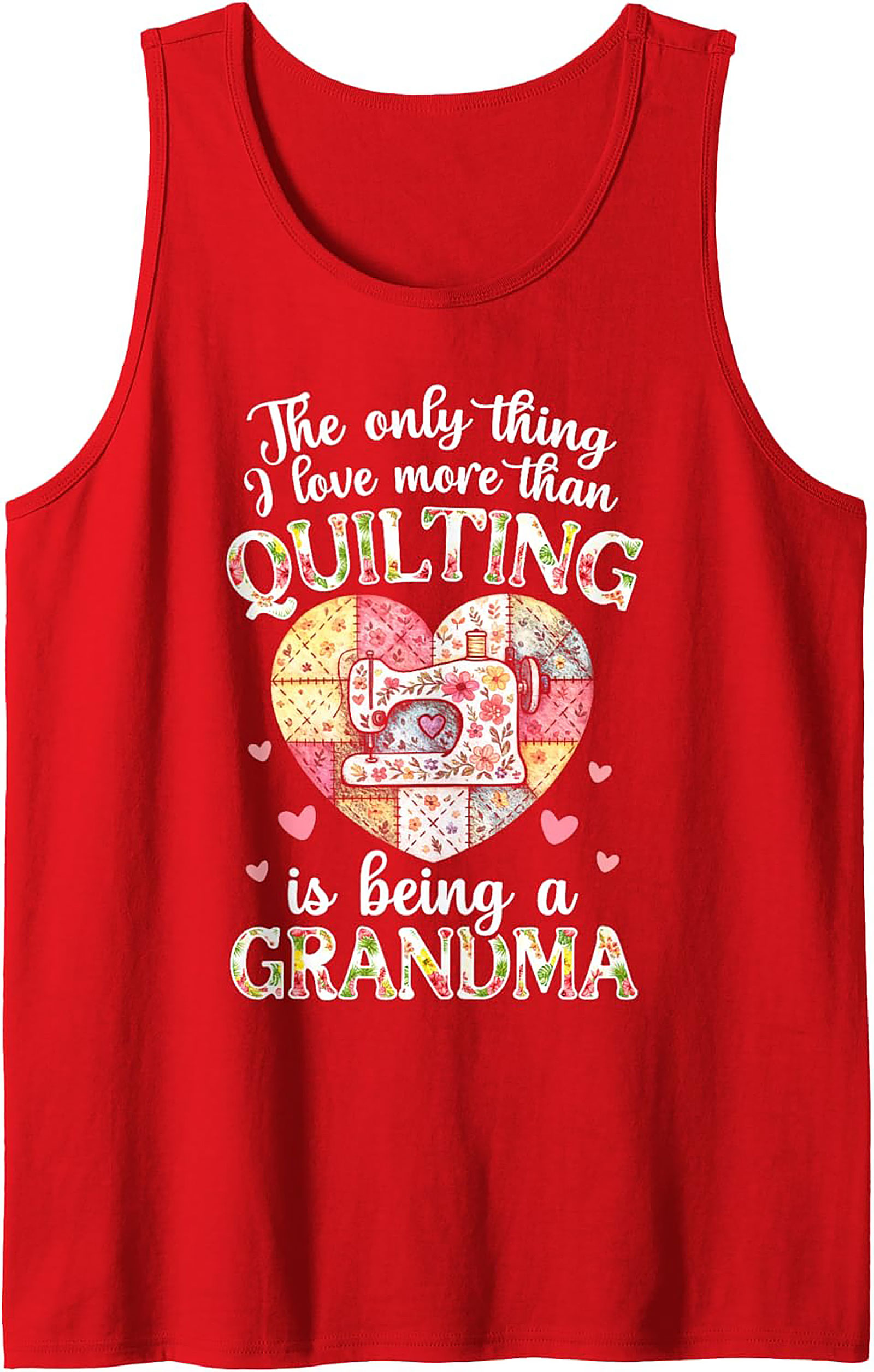 Quilting Grandma Tank Top Breathable Summer Sleeveless Shirt