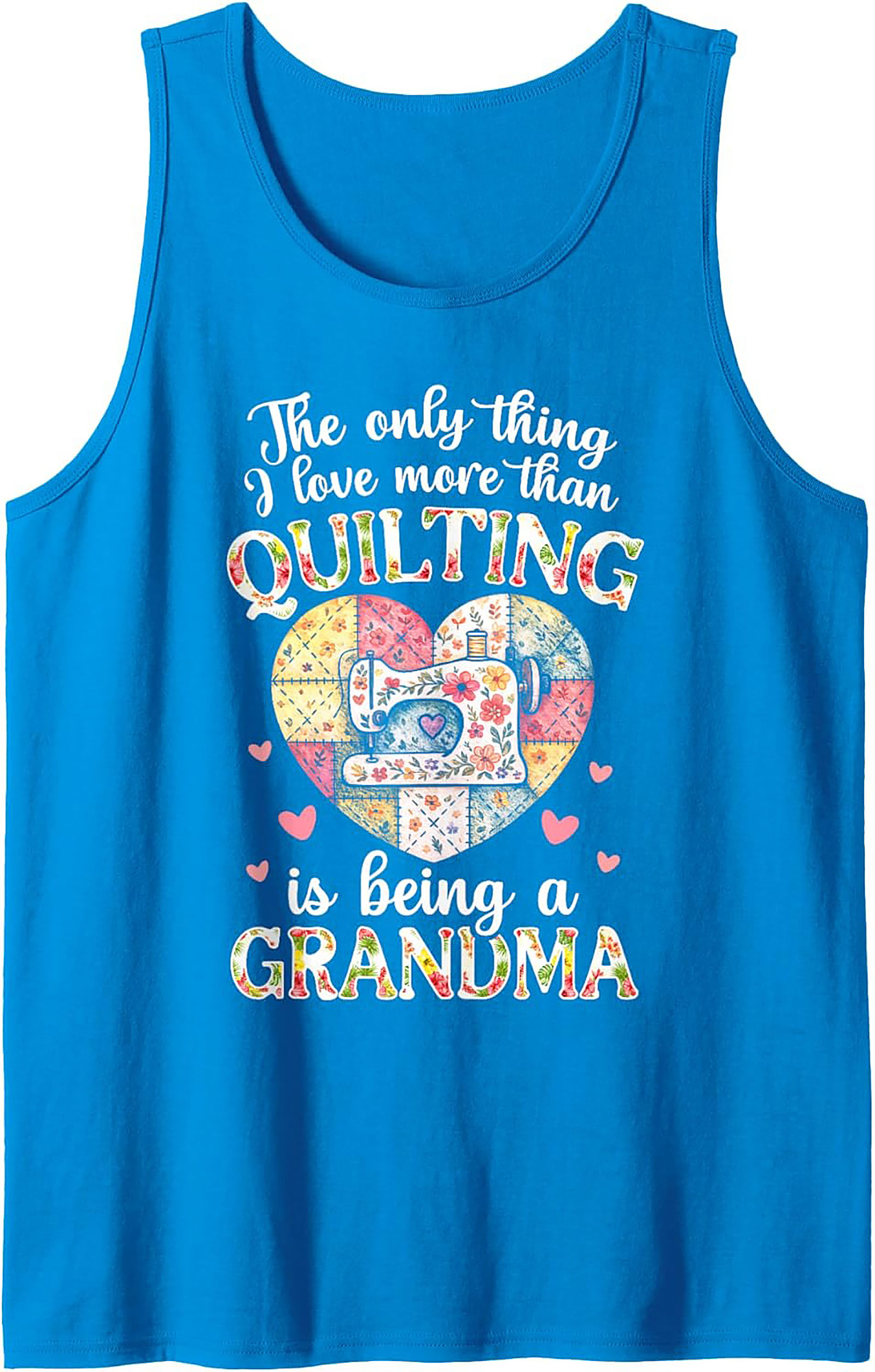 Quilting Grandma Tank Top Breathable Summer Sleeveless Shirt