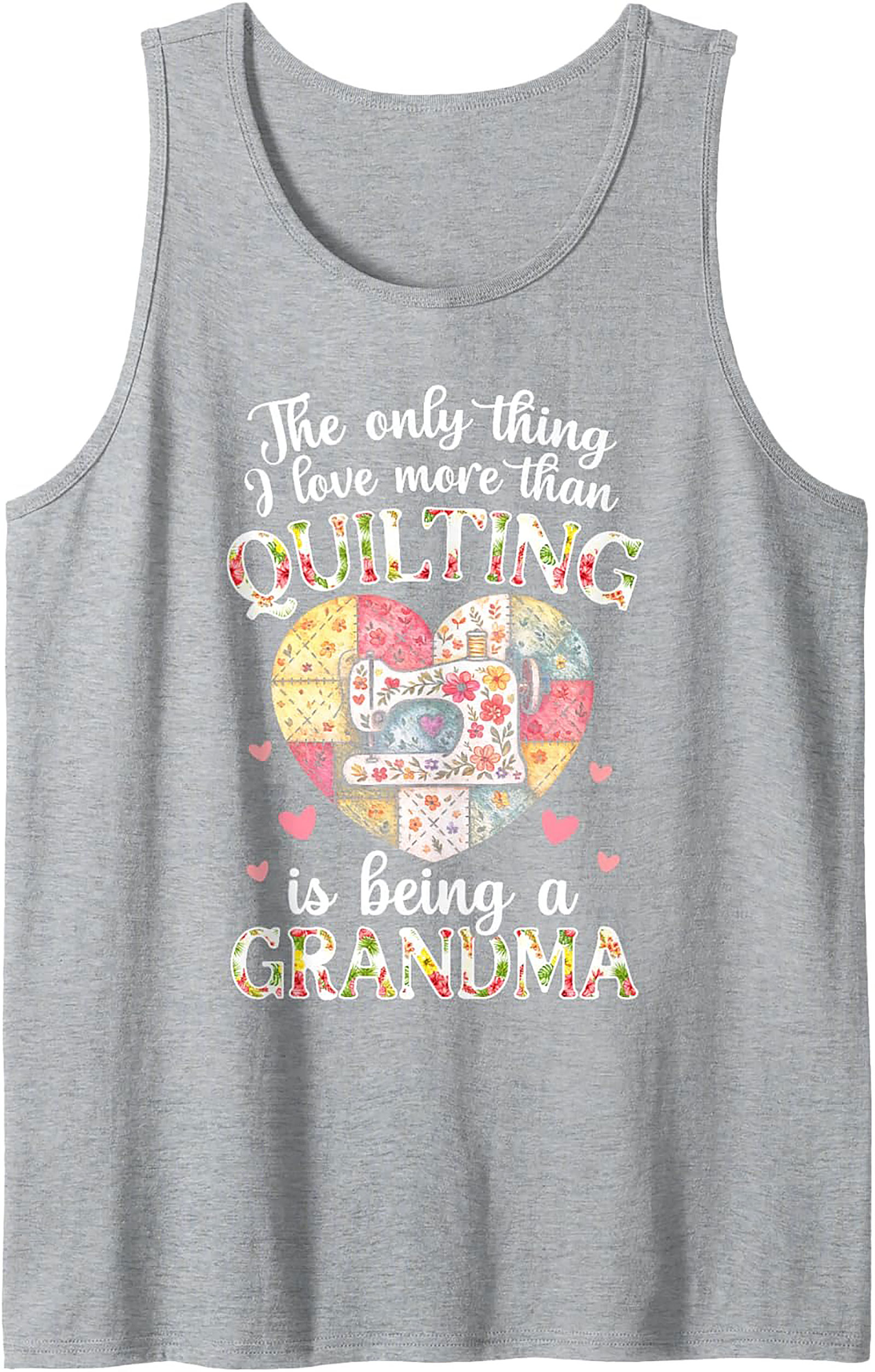 Quilting Grandma Tank Top Breathable Summer Sleeveless Shirt