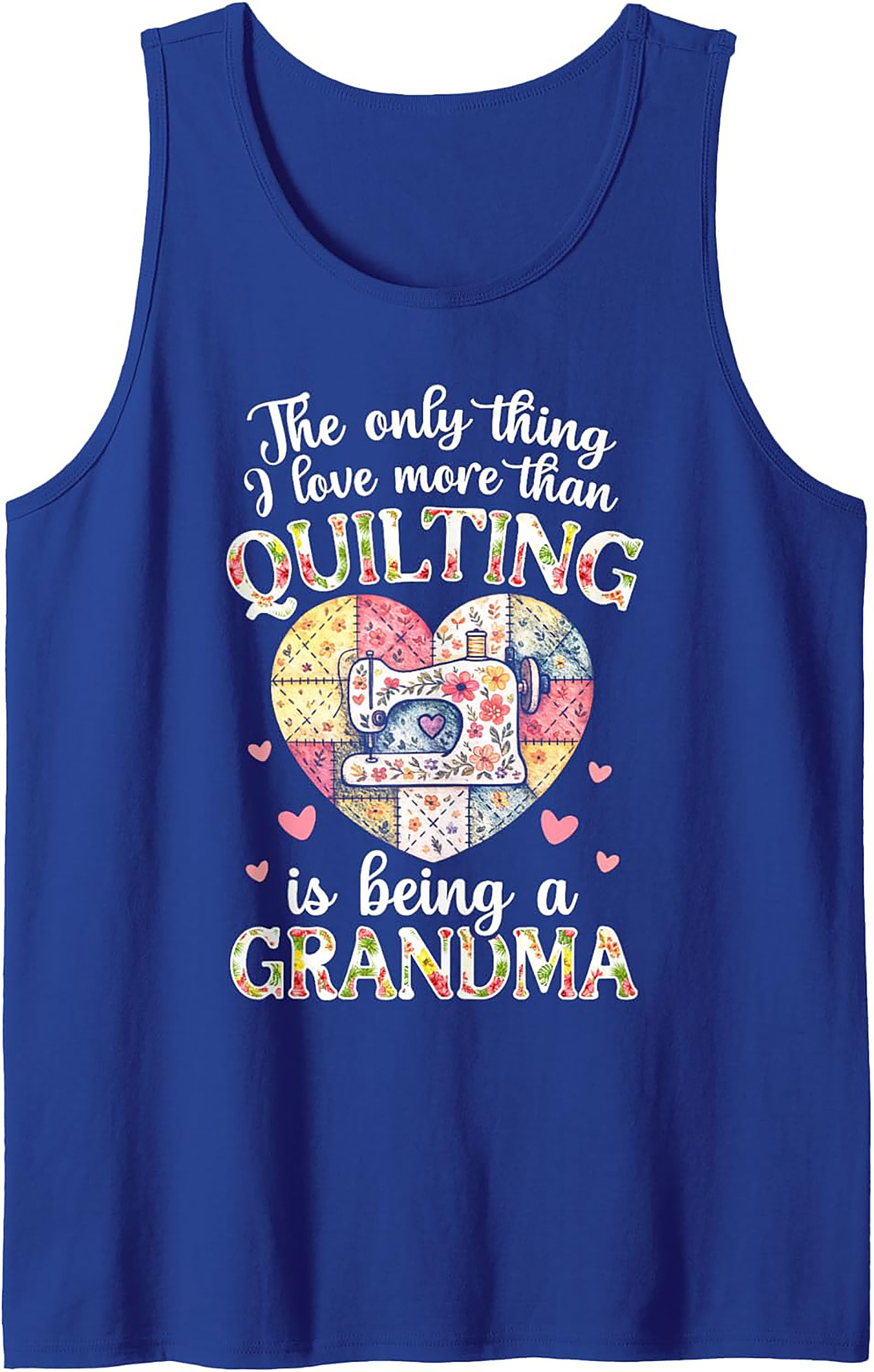 Quilting Grandma Tank Top Breathable Summer Sleeveless Shirt