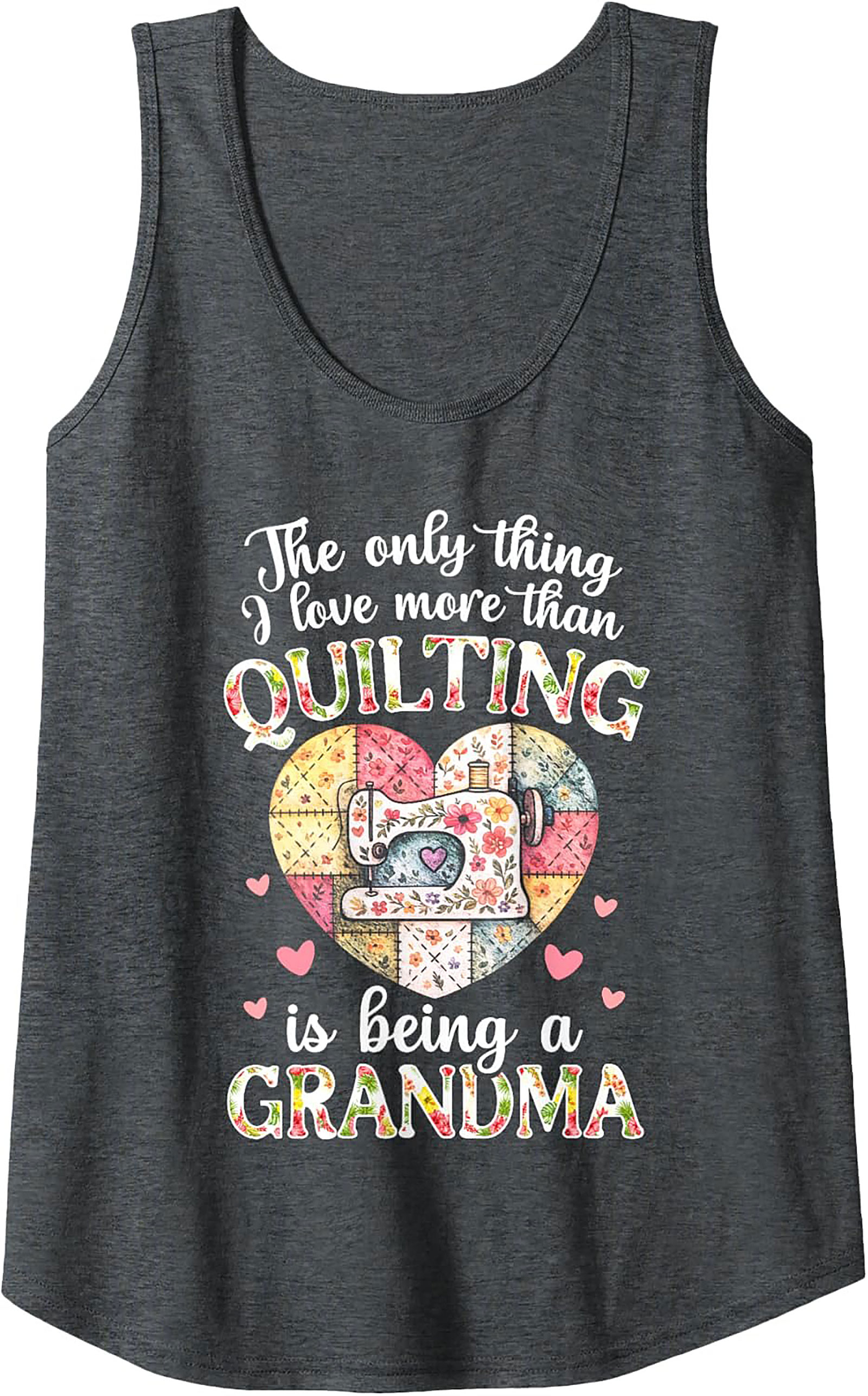 Quilting Grandma Tank Top Breathable Summer Sleeveless Shirt