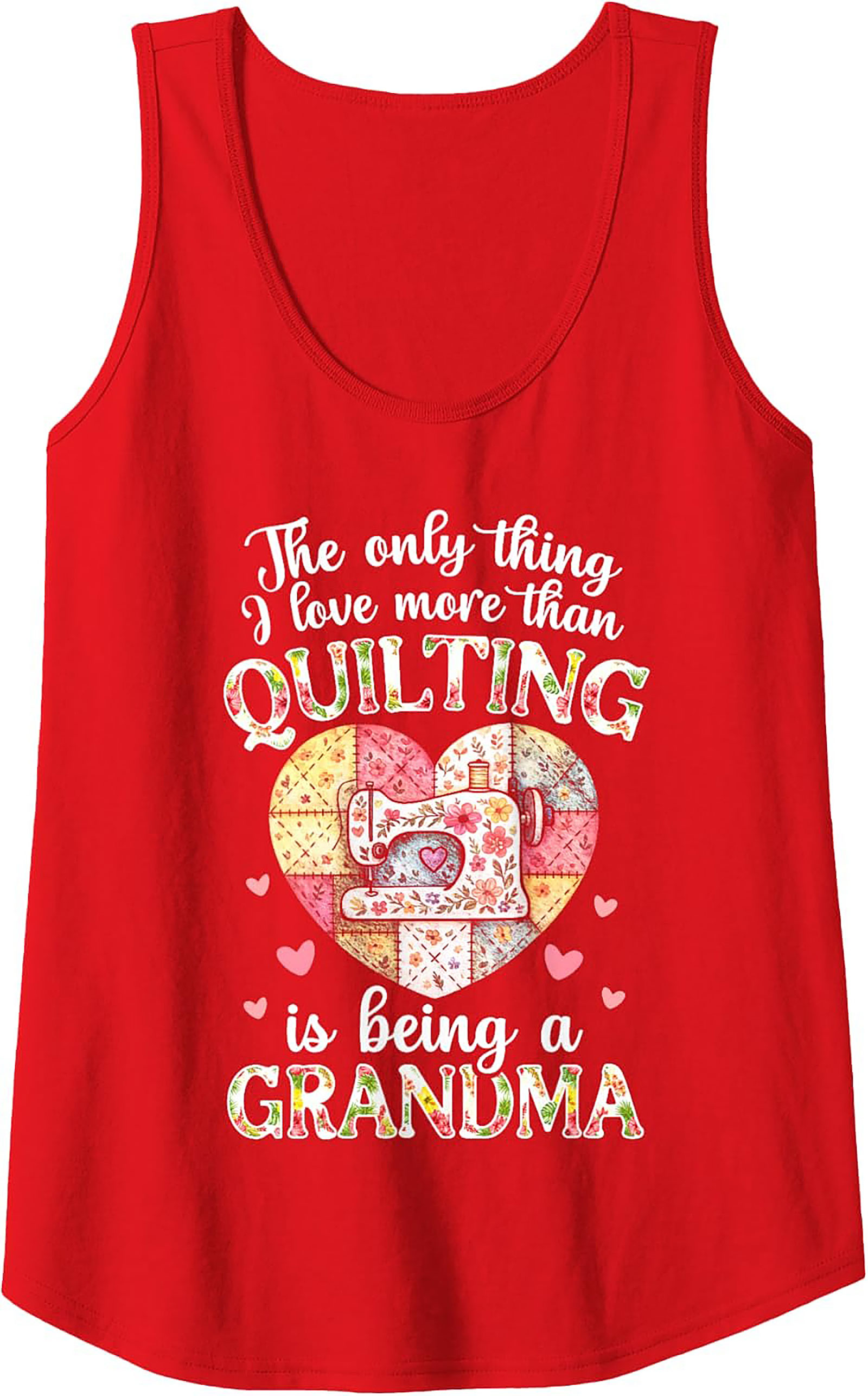 Quilting Grandma Tank Top Breathable Summer Sleeveless Shirt