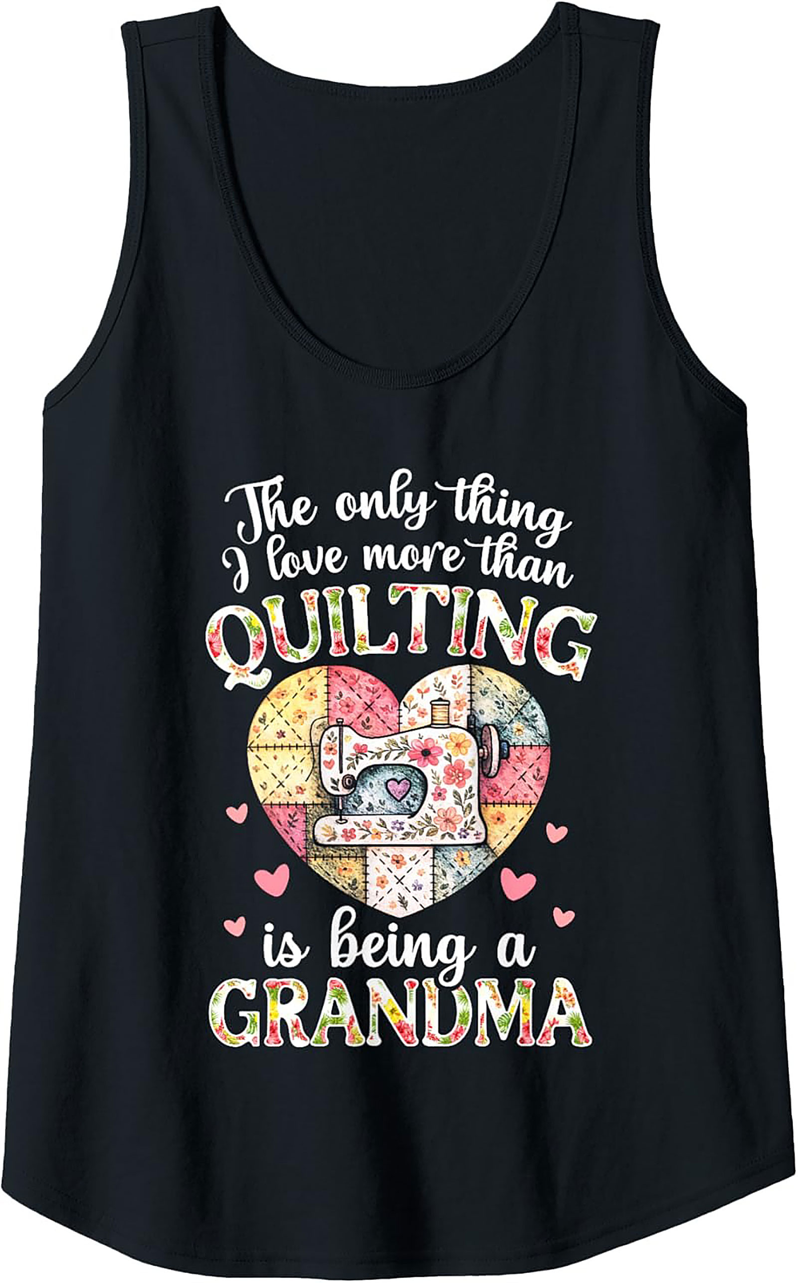 Quilting Grandma Tank Top Breathable Summer Sleeveless Shirt