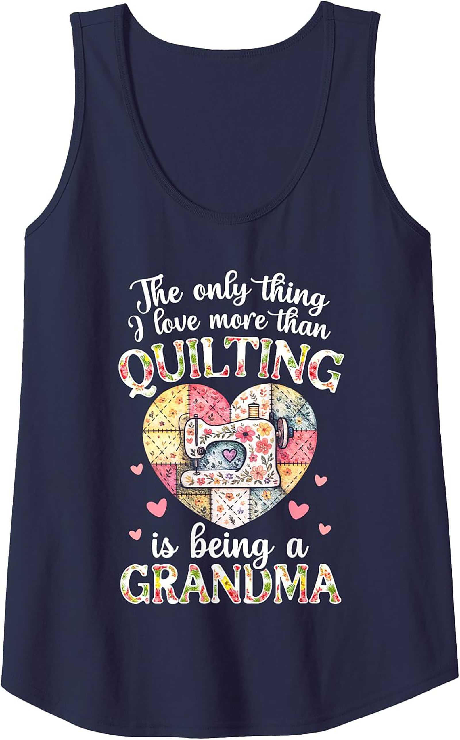 Quilting Grandma Tank Top Breathable Summer Sleeveless Shirt