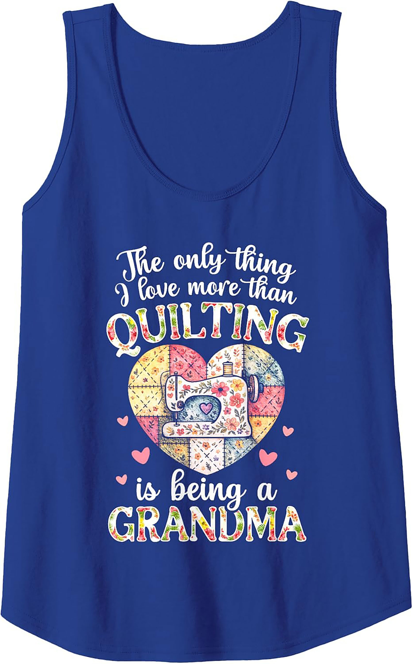 Quilting Grandma Tank Top Breathable Summer Sleeveless Shirt