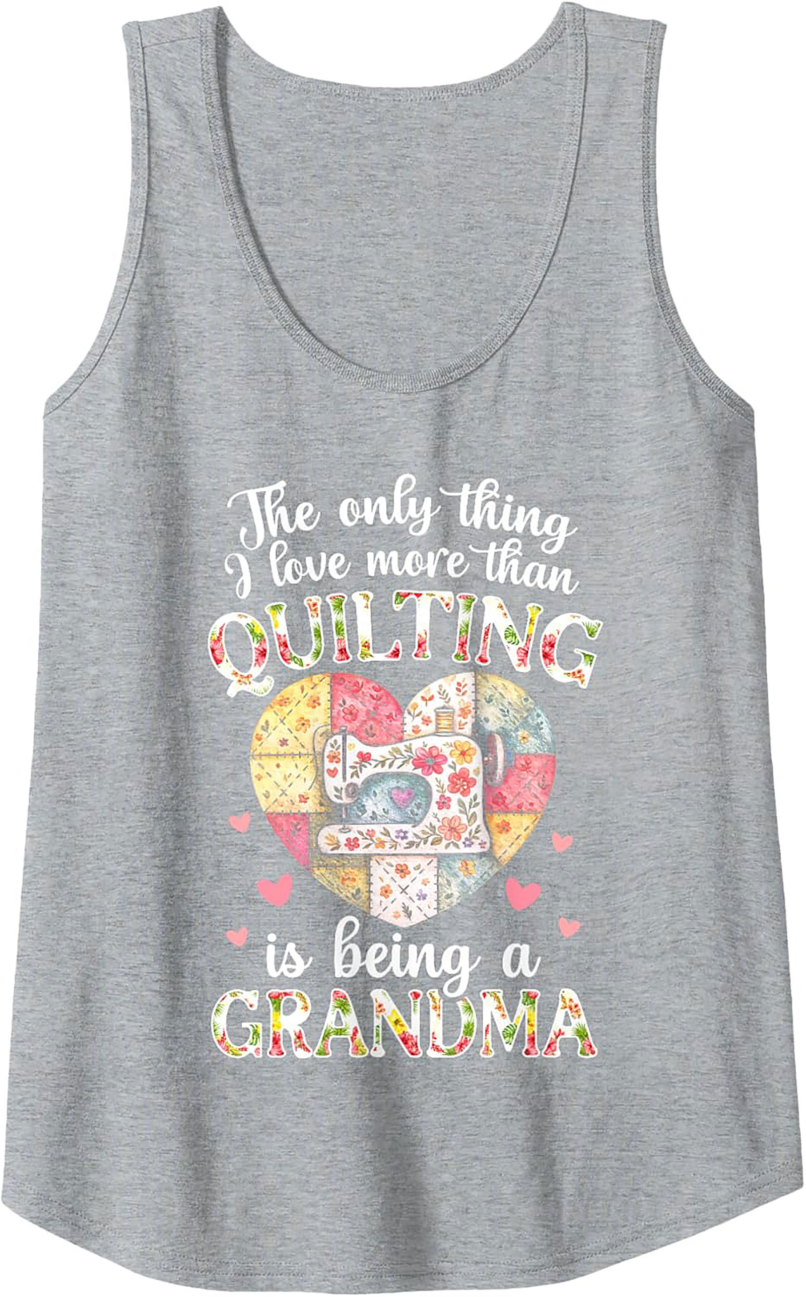 Quilting Grandma Tank Top Breathable Summer Sleeveless Shirt