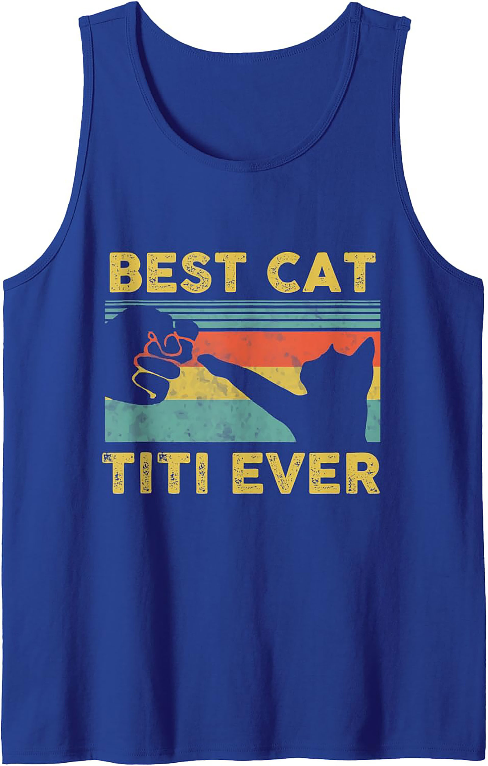 Best Cat Titi Ever Retro Graphic Tank Top Summer Wear