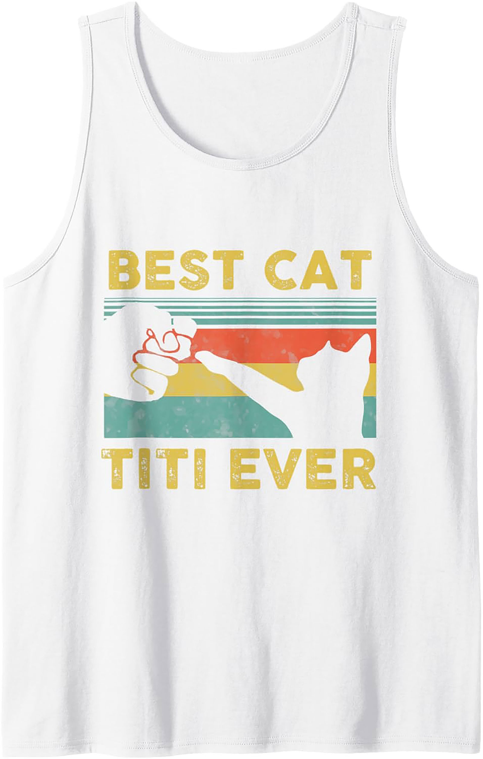 Best Cat Titi Ever Retro Graphic Tank Top Summer Wear