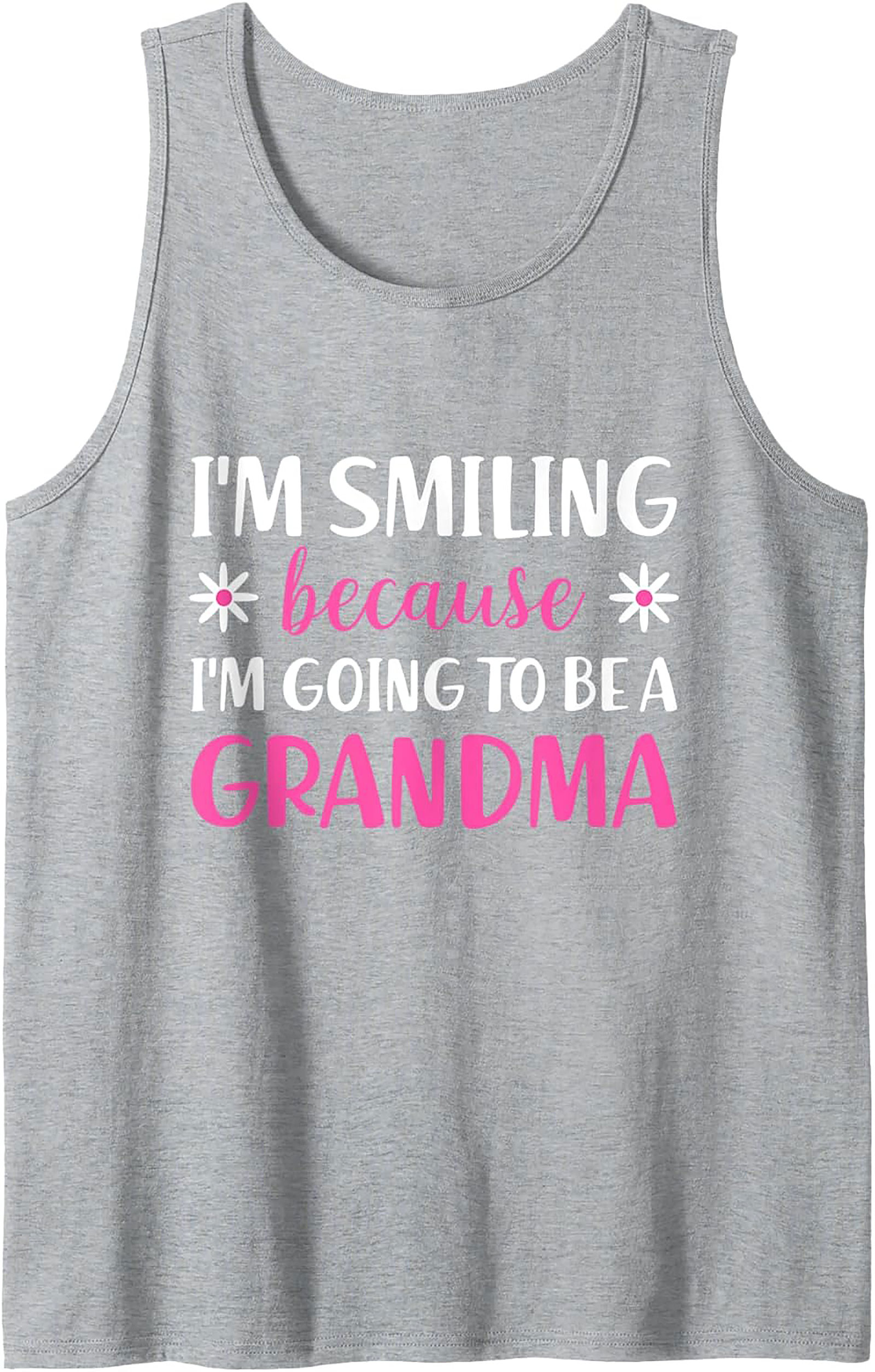 Grandma Announcement Tank Top Fun Sleeveless Shirt Gift