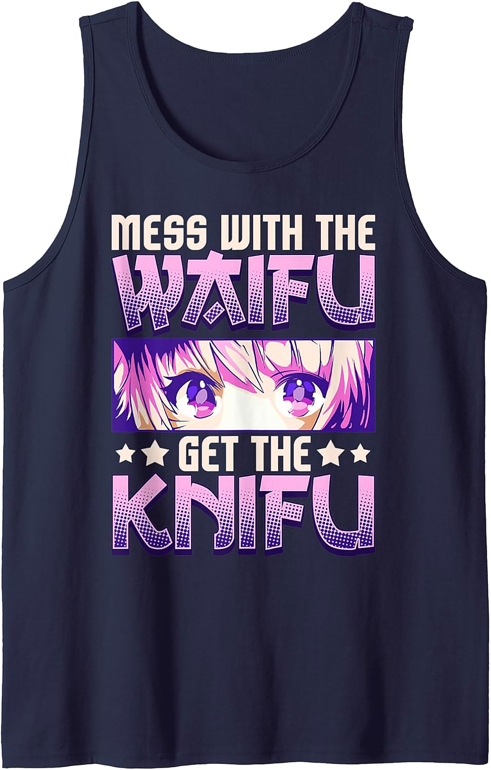 Anime Waifu Graphic Tank Top | Mess With The Knifu