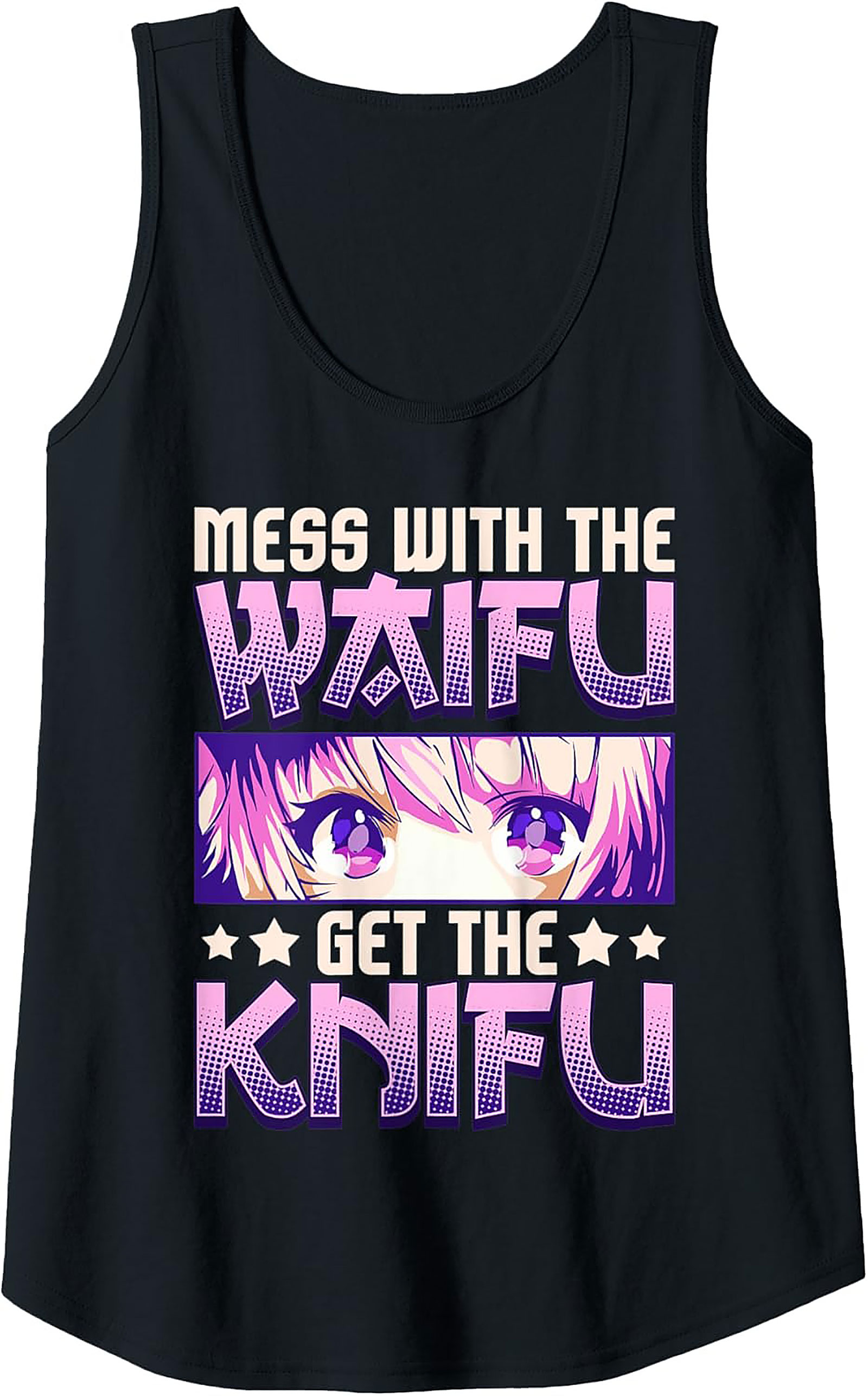 Anime Waifu Graphic Tank Top | Mess With The Knifu