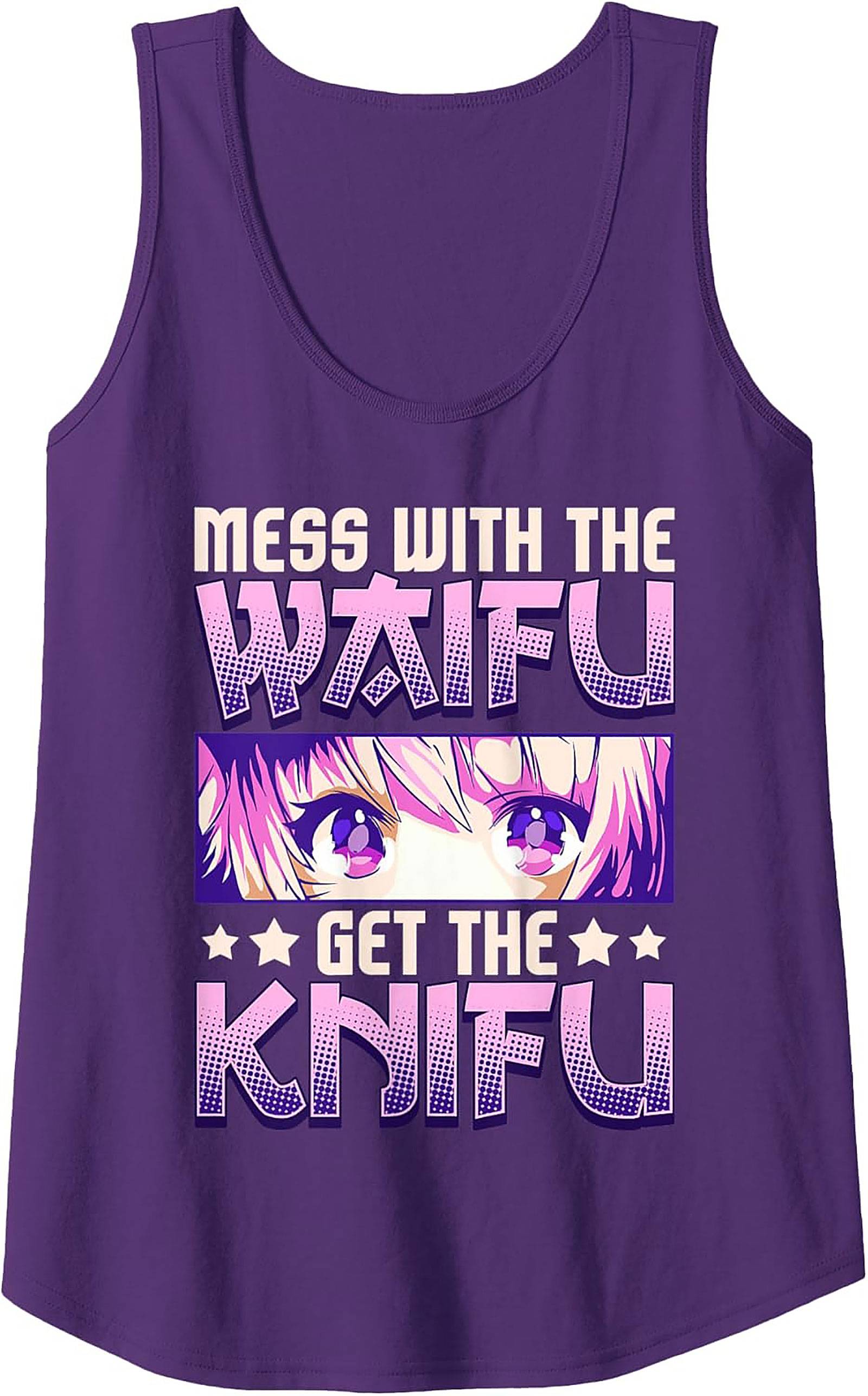 Anime Waifu Graphic Tank Top | Mess With The Knifu