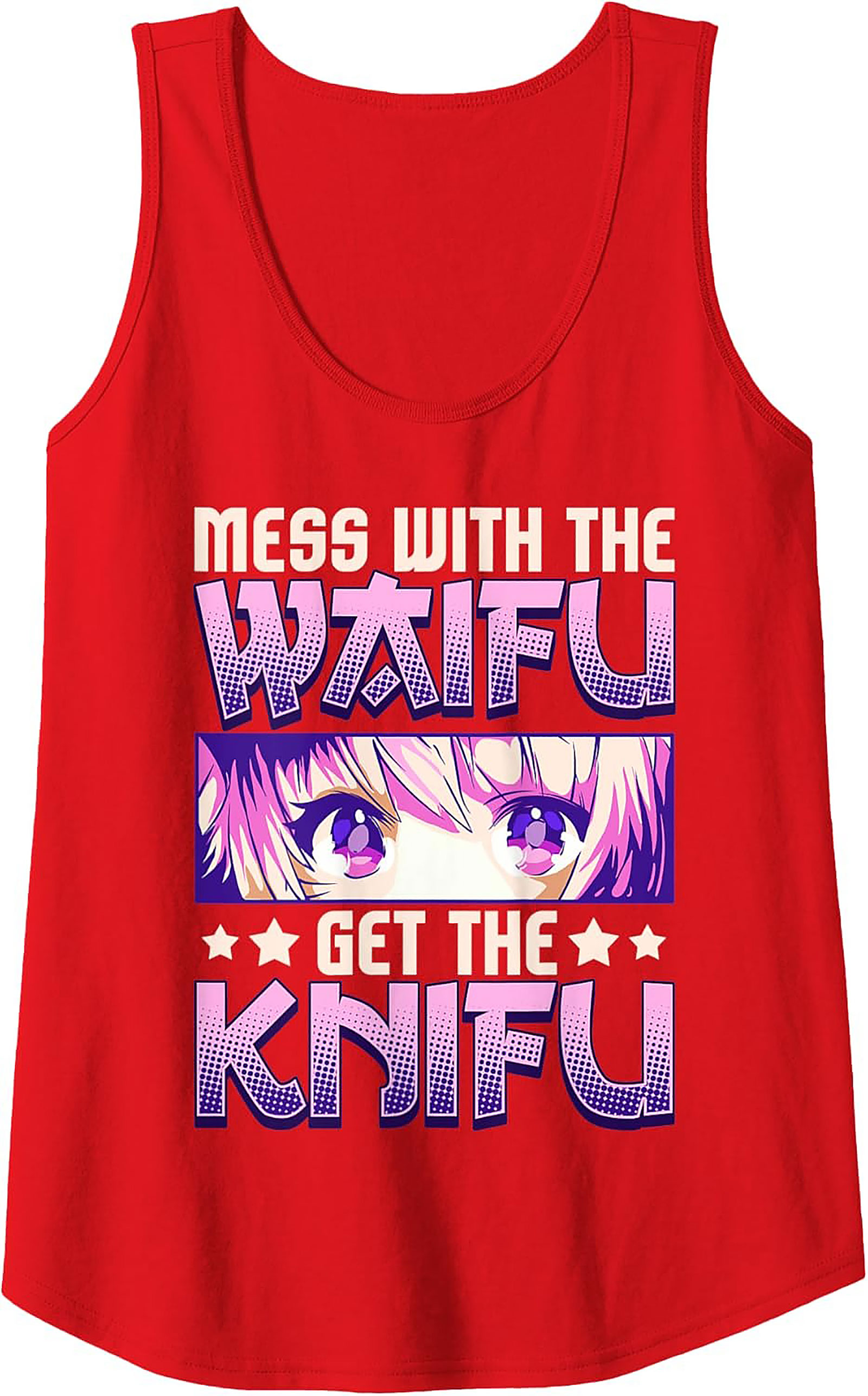 Anime Waifu Graphic Tank Top | Mess With The Knifu