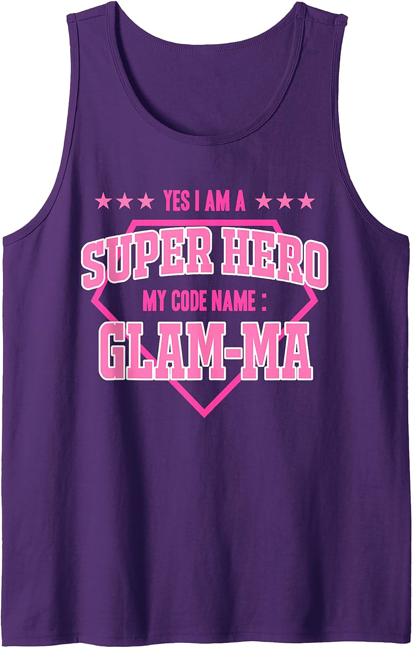 Glam-Ma Super Hero Graphic Tank Perfect Grandma Gift