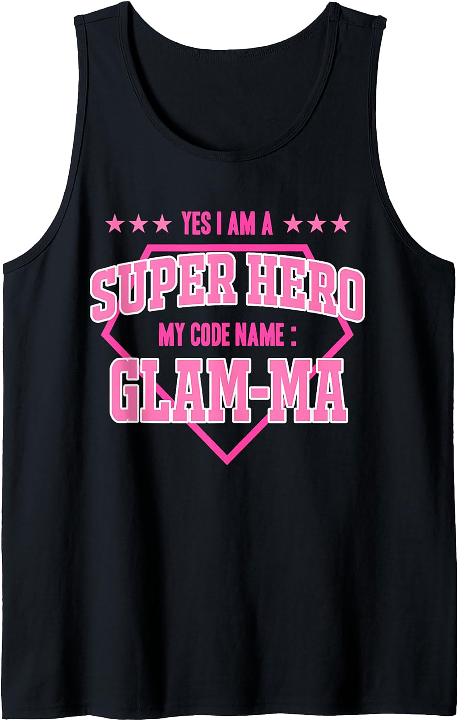 Glam-Ma Super Hero Graphic Tank Perfect Grandma Gift