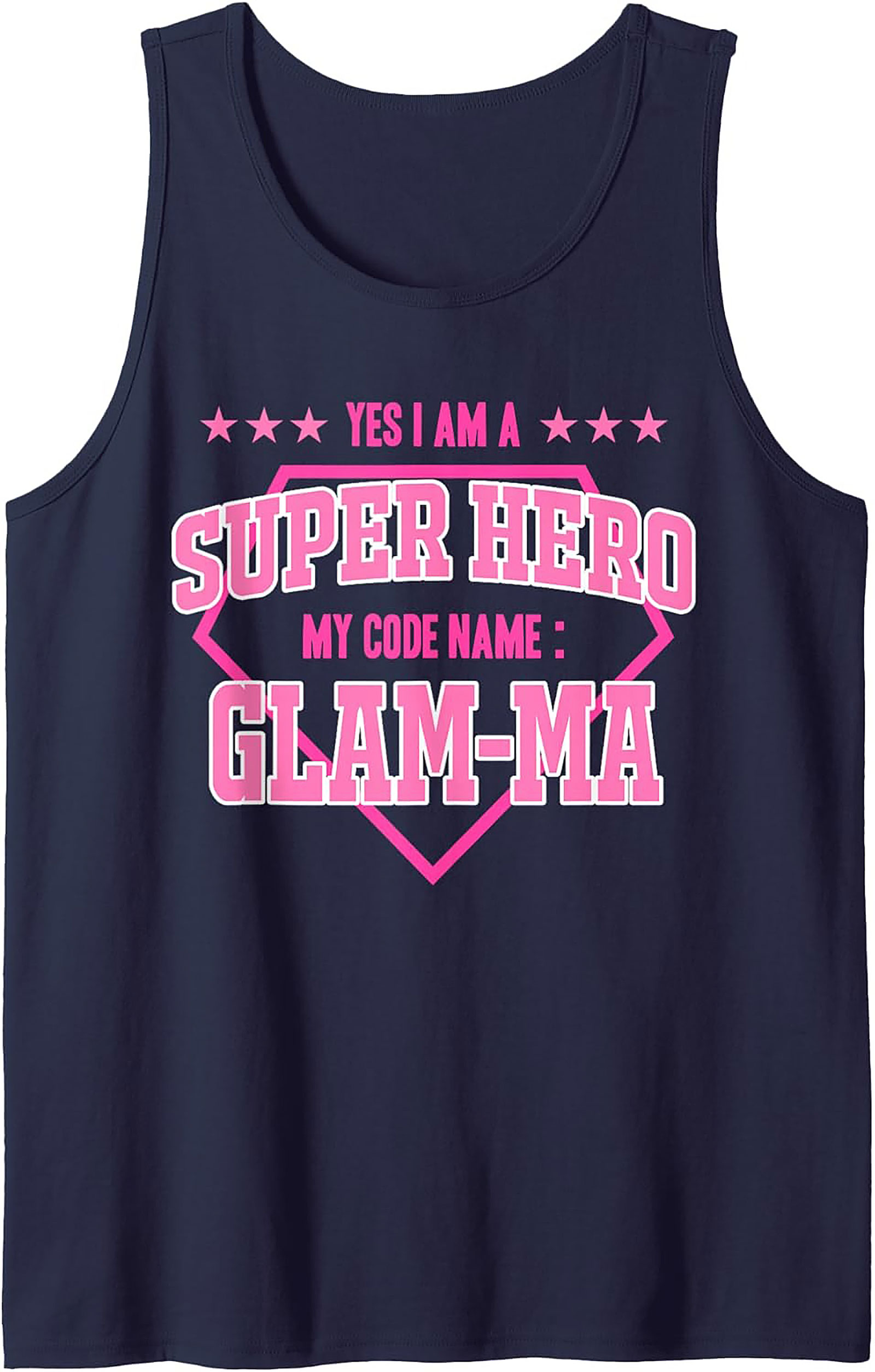Glam-Ma Super Hero Graphic Tank Perfect Grandma Gift