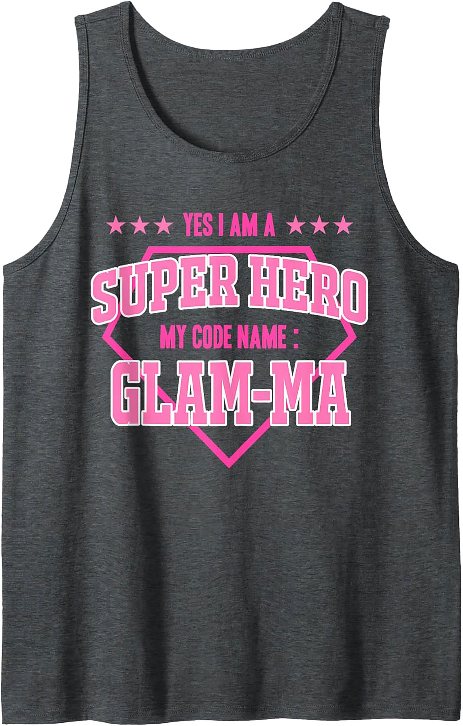 Glam-Ma Super Hero Graphic Tank Perfect Grandma Gift
