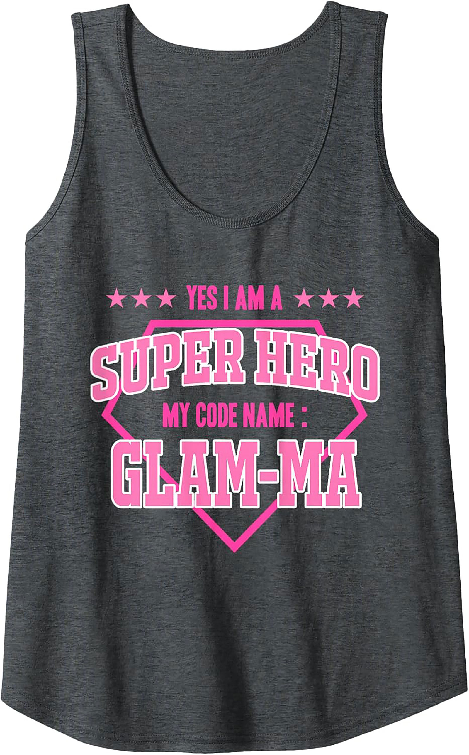 Glam-Ma Super Hero Graphic Tank Perfect Grandma Gift