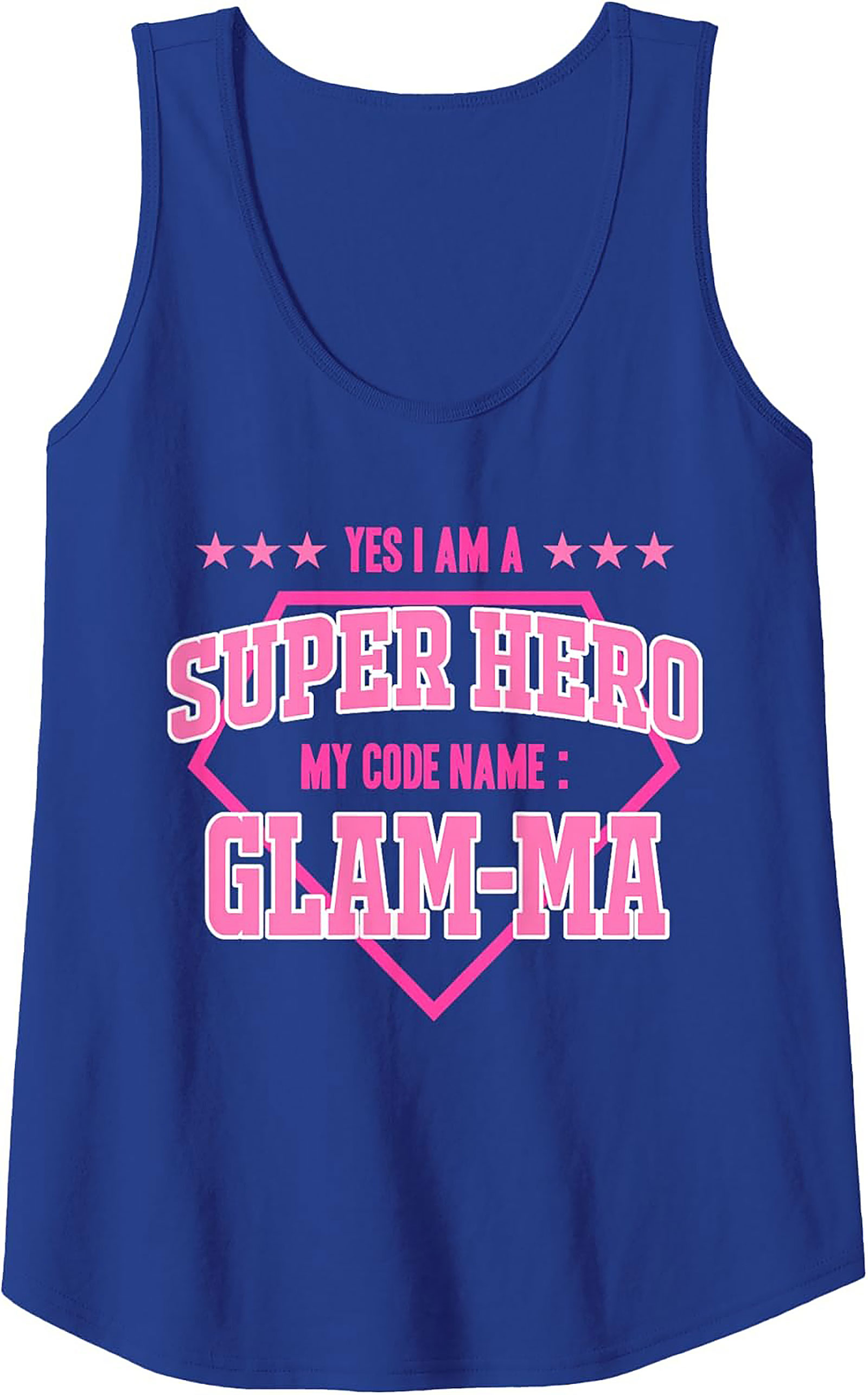 Glam-Ma Super Hero Graphic Tank Perfect Grandma Gift